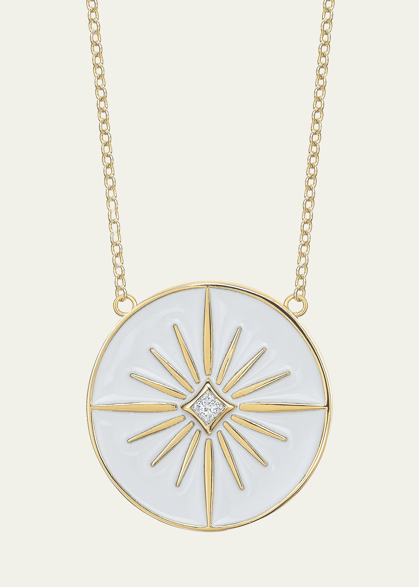 14K Gold Lucky Star Diamond Token Necklace