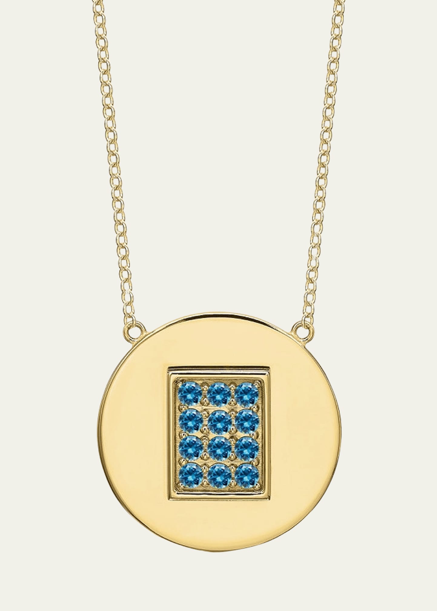 14K Gold Aquamarine Birthstone Necklace