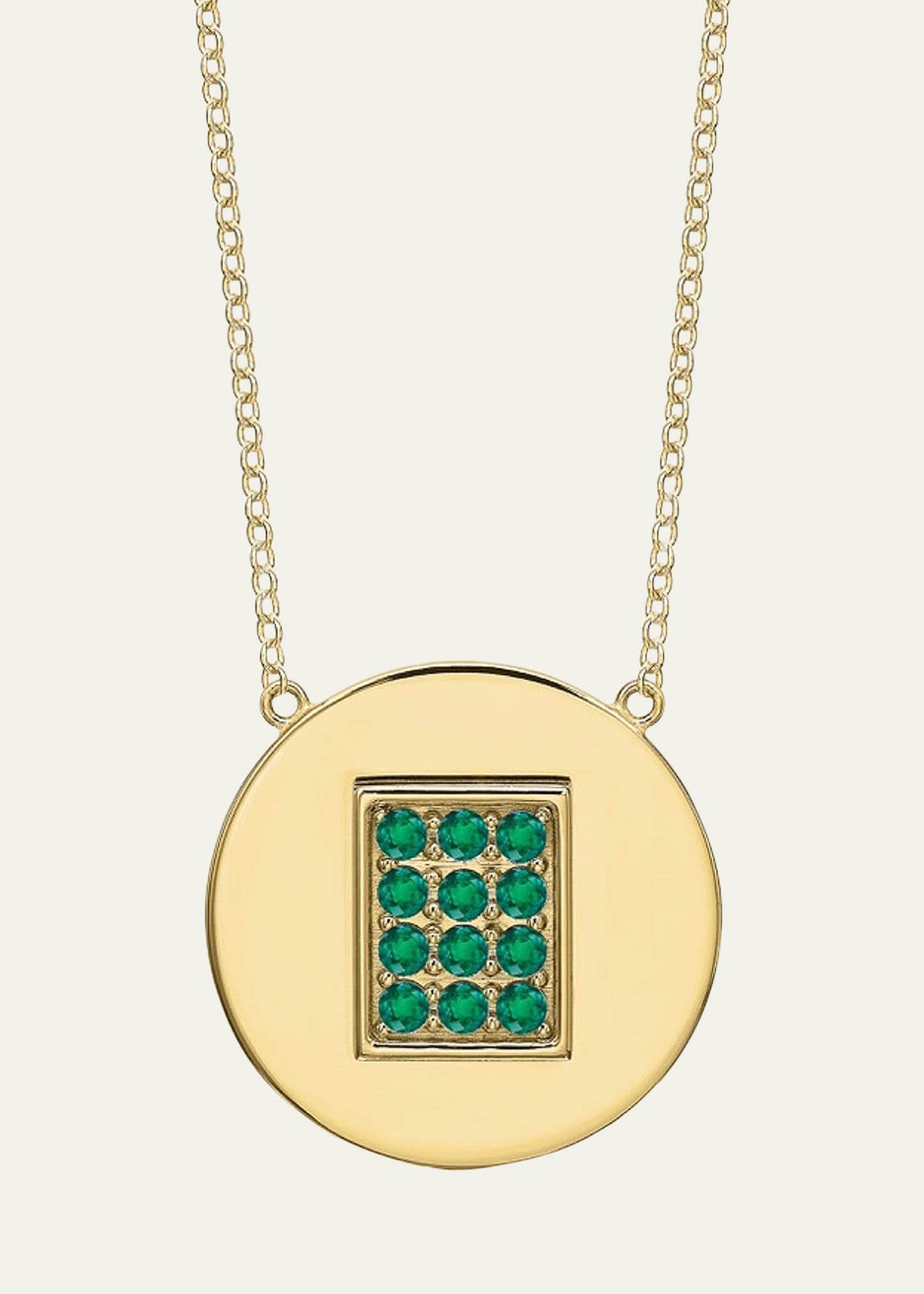 14K Gold Emerald Birthstone Necklace