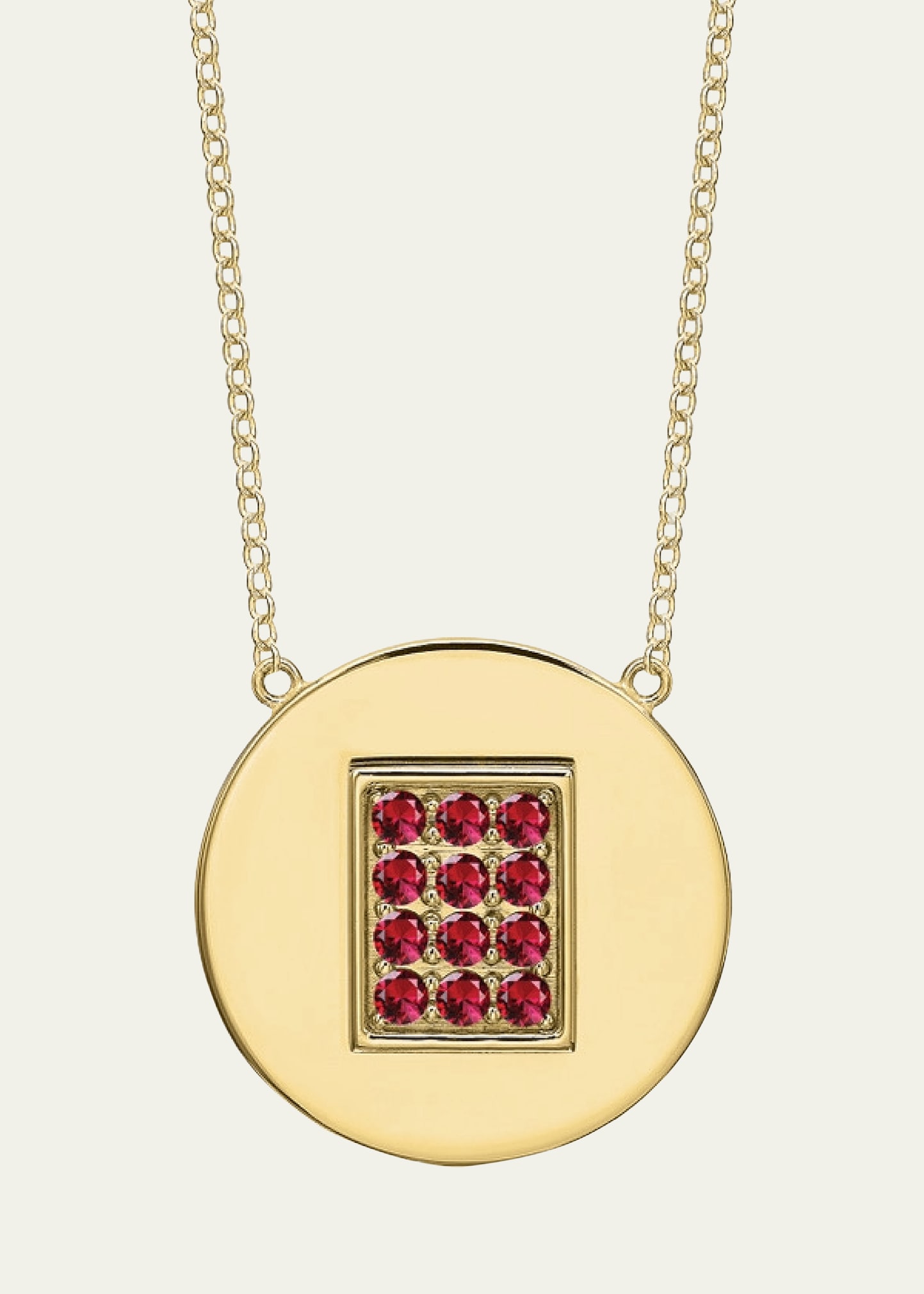 14K Gold Ruby Birthstone Necklace