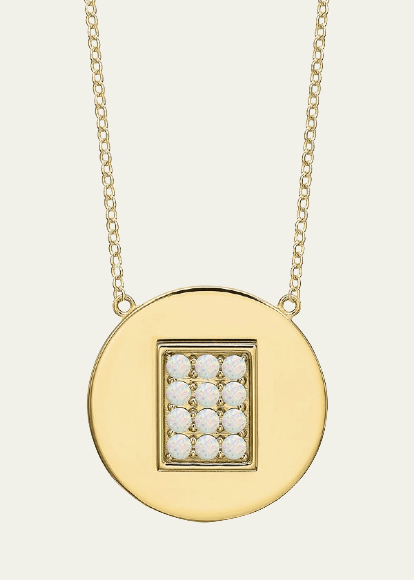 14K Gold Opal Birthstone Necklace