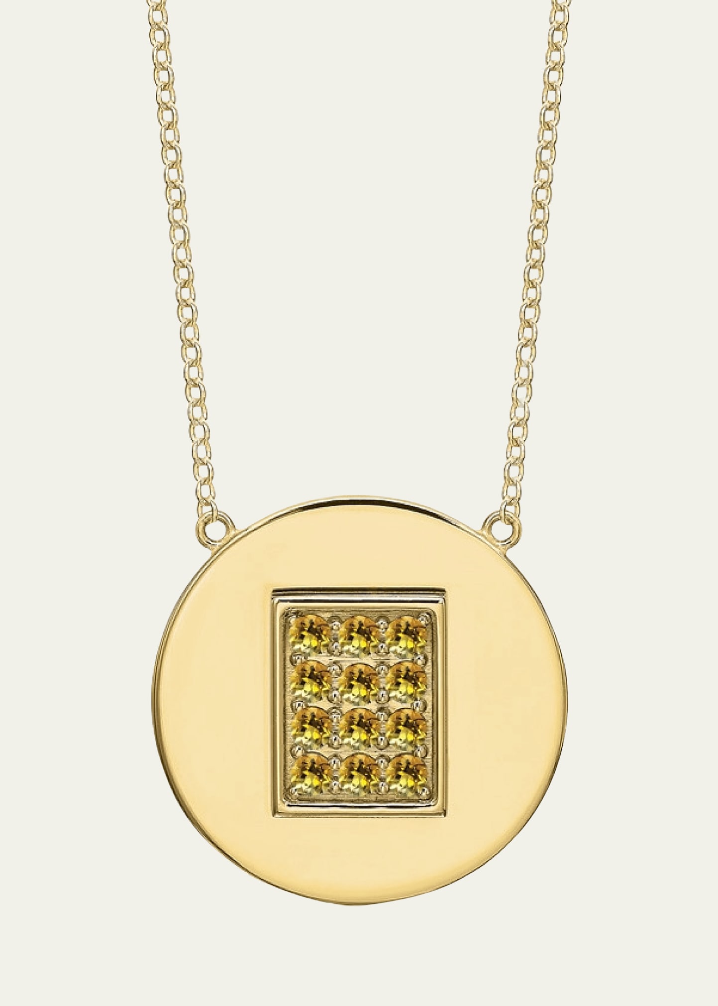 14K Gold Citrine Birthstone Necklace