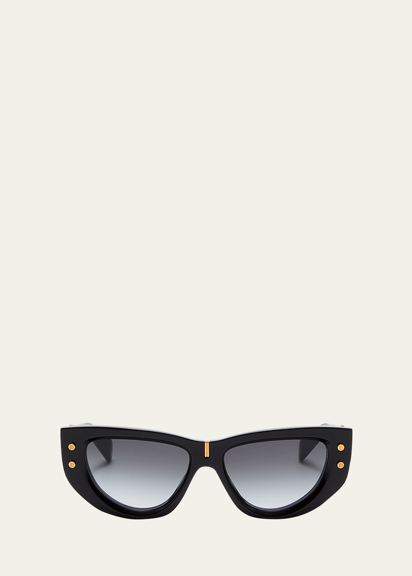 B-Muse Acetate & Titanium Cat-Eye Sunglasses