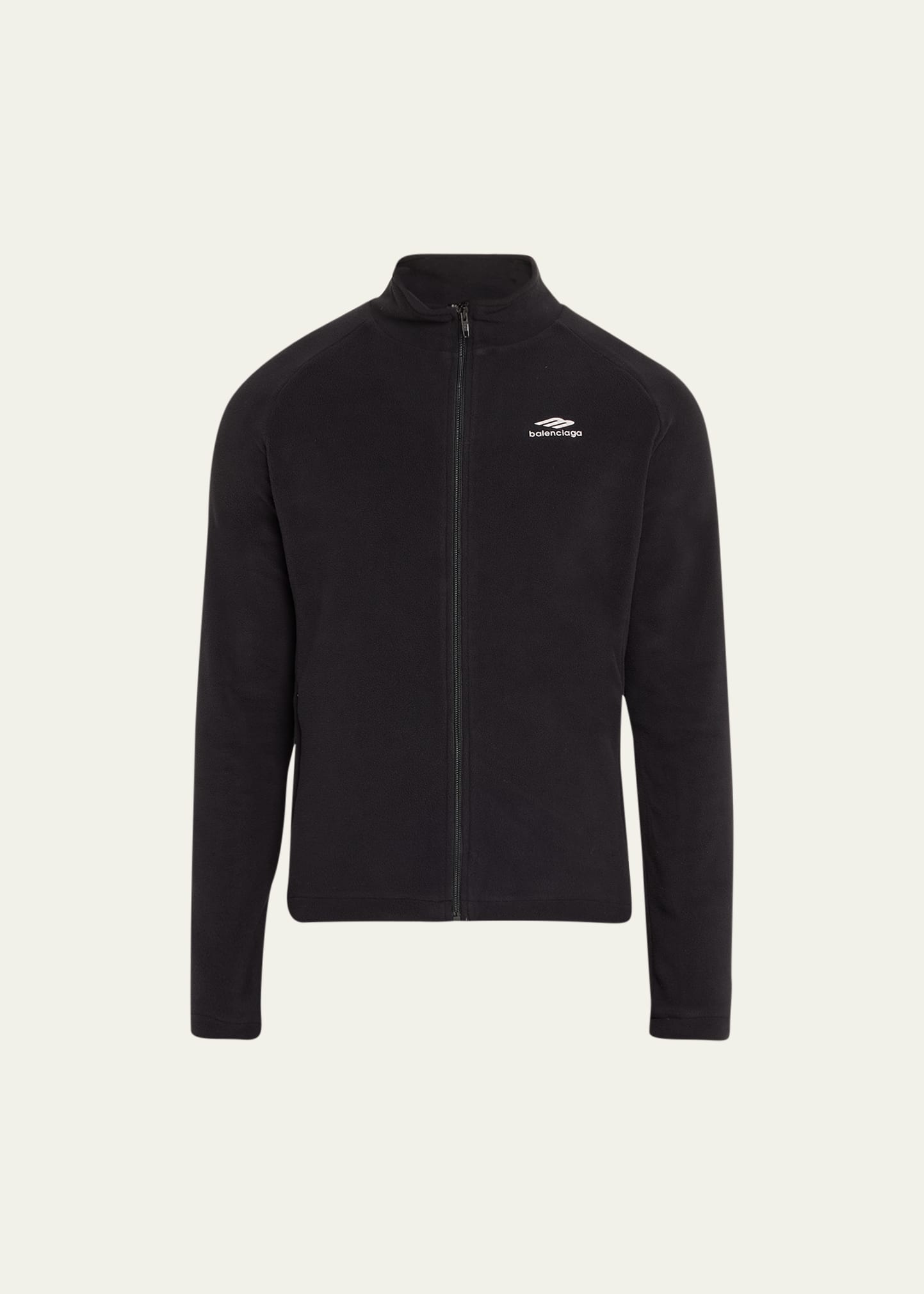 Balenciaga Men's Tech Fleece Full-zip Ski Sweatshirt In Noir