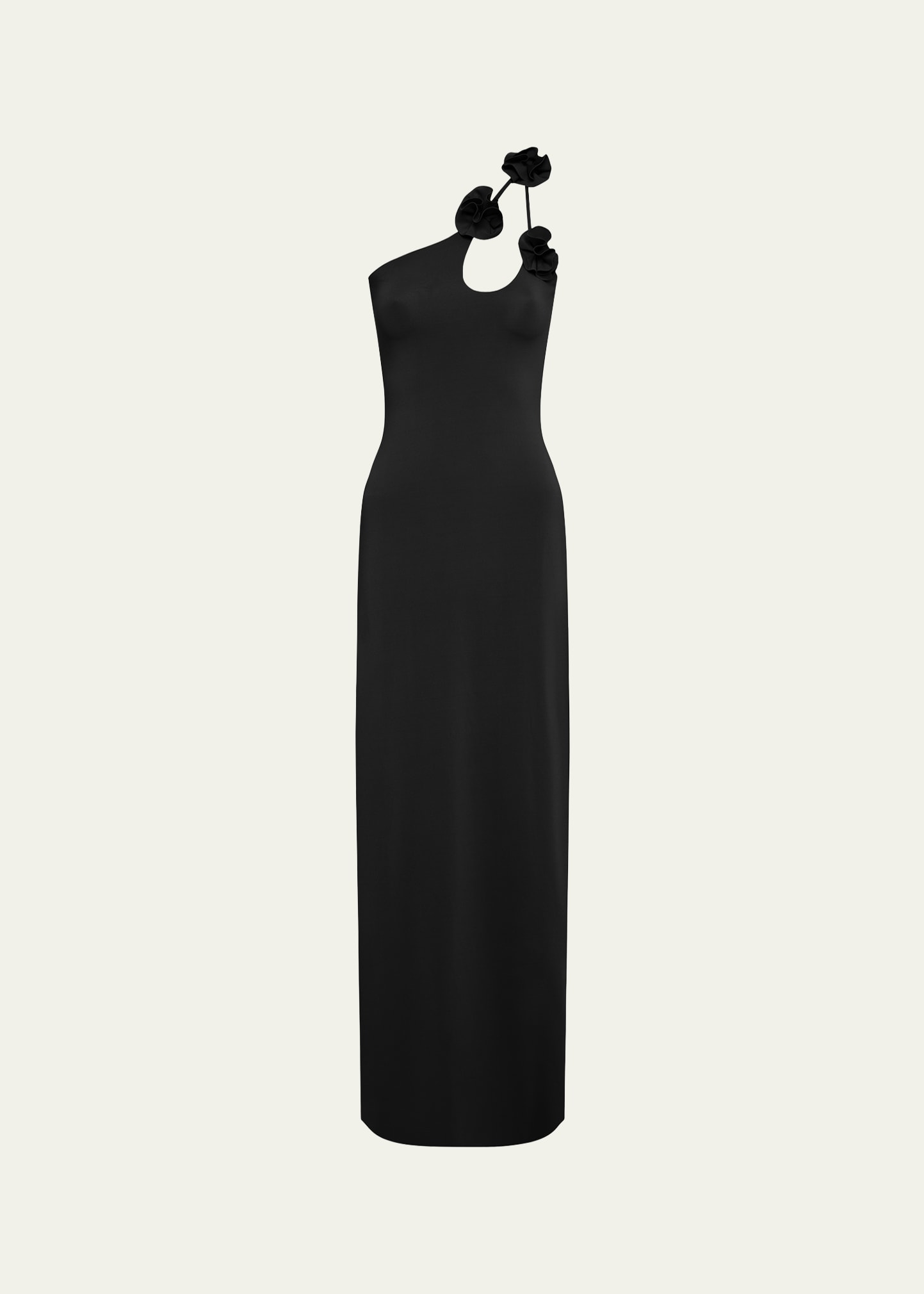 Shop Maygel Coronel Celosia Asymmetric Maxi Dress In Black
