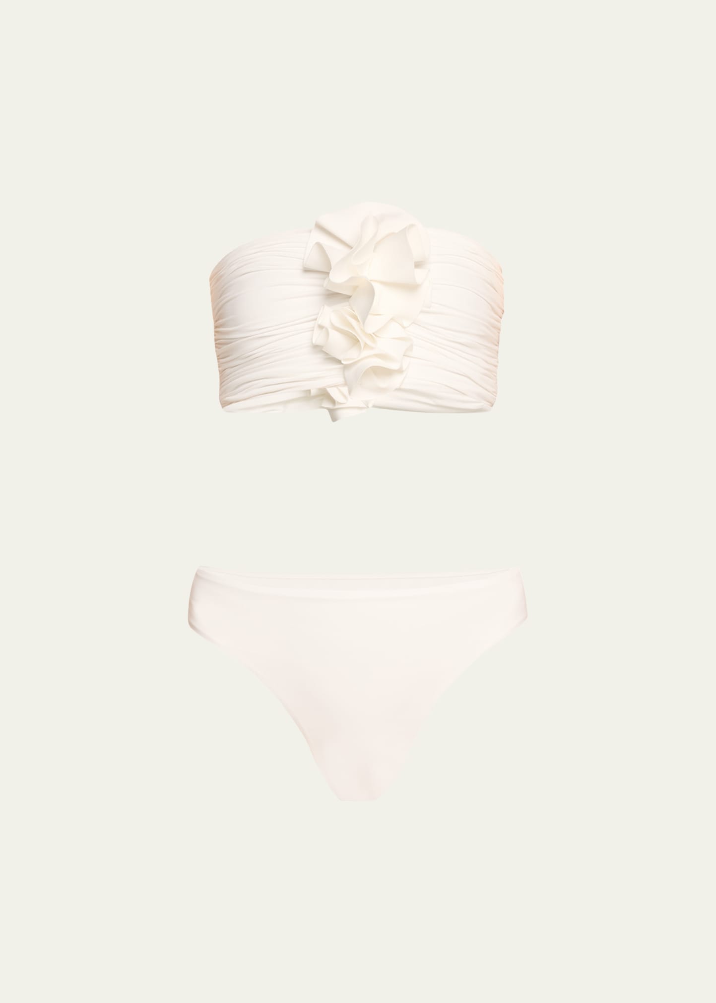 Shop Maygel Coronel Melao Two-piece Swimsuit In Off White