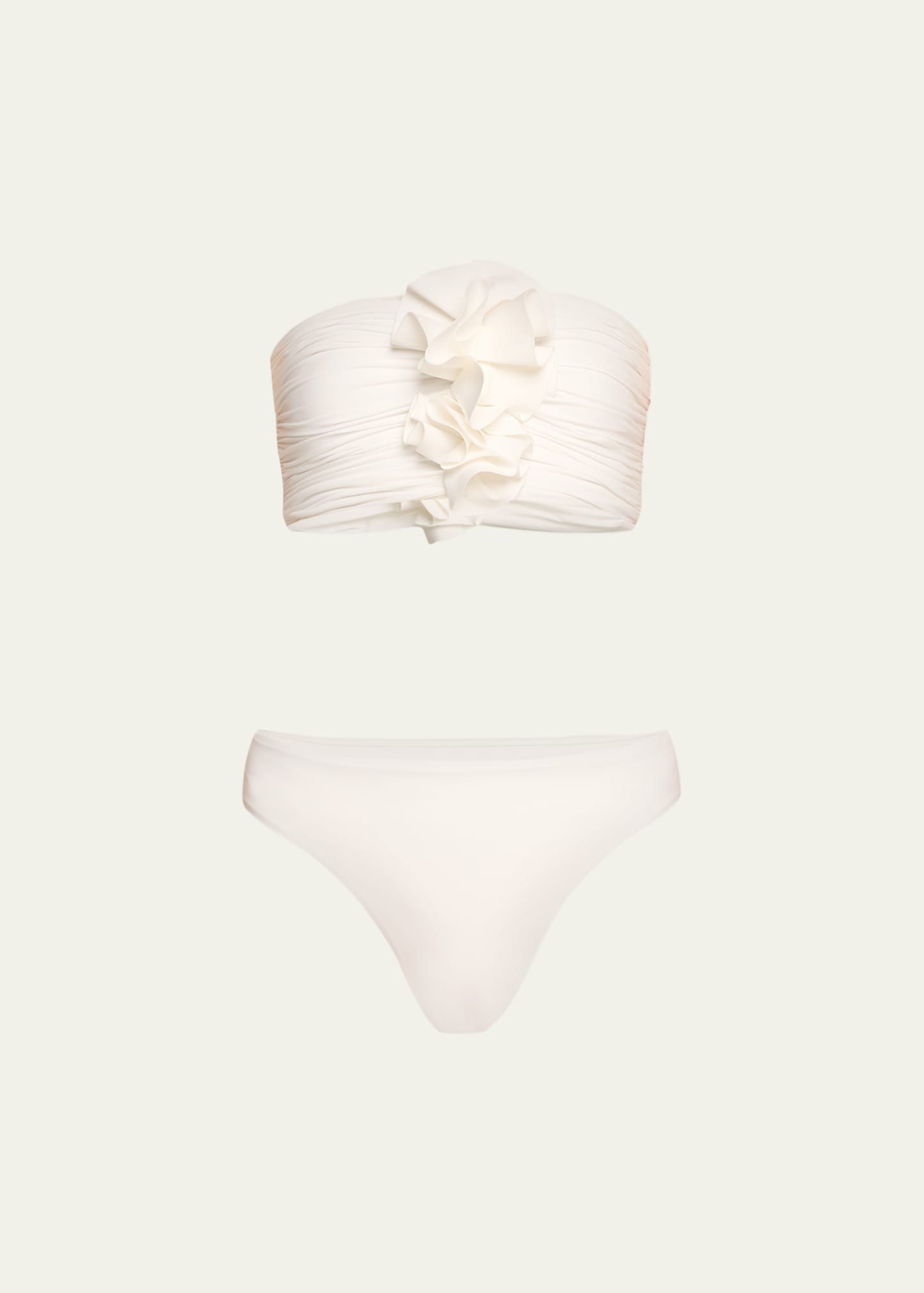 Shop Maygel Coronel Melao Two-piece Swimsuit In Off White