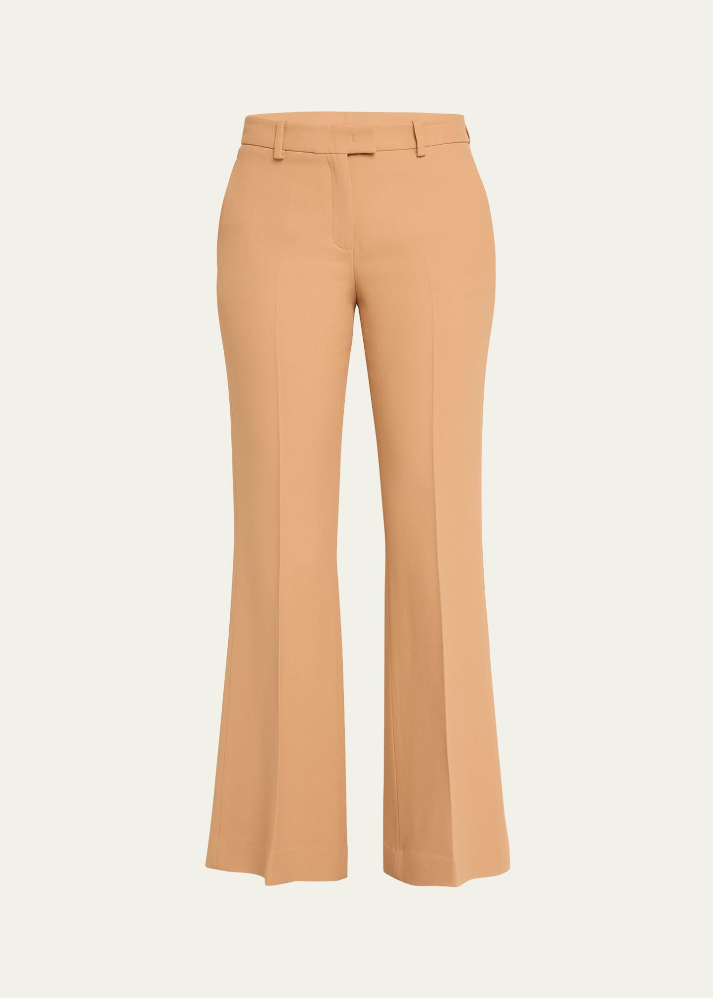 Shop Michael Kors Haylee Flare Cropped Trousers In Optic Whit