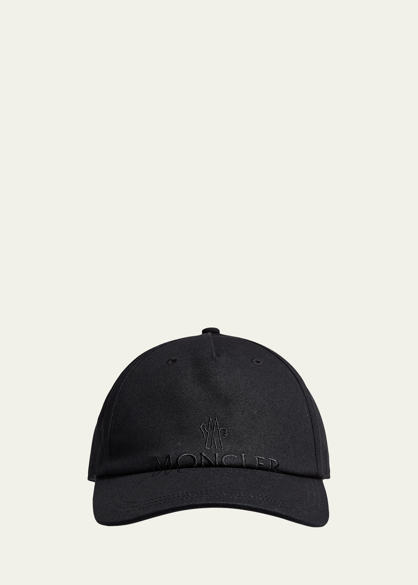 Moncler Men's Embroidered Baseball Cap In Black