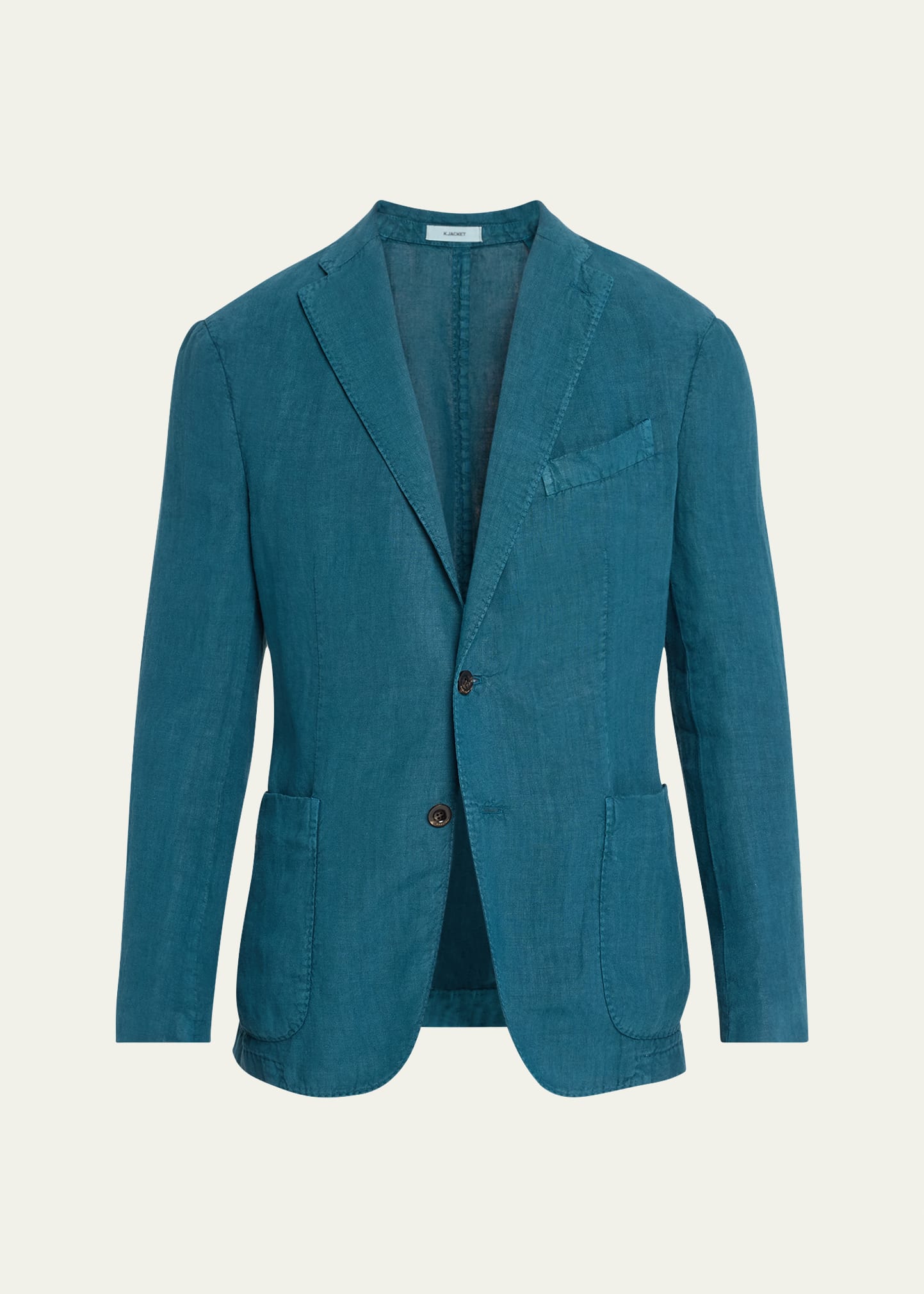 Shop Boglioli Men's Linen Two-button Sport Coat In Petrol-0681