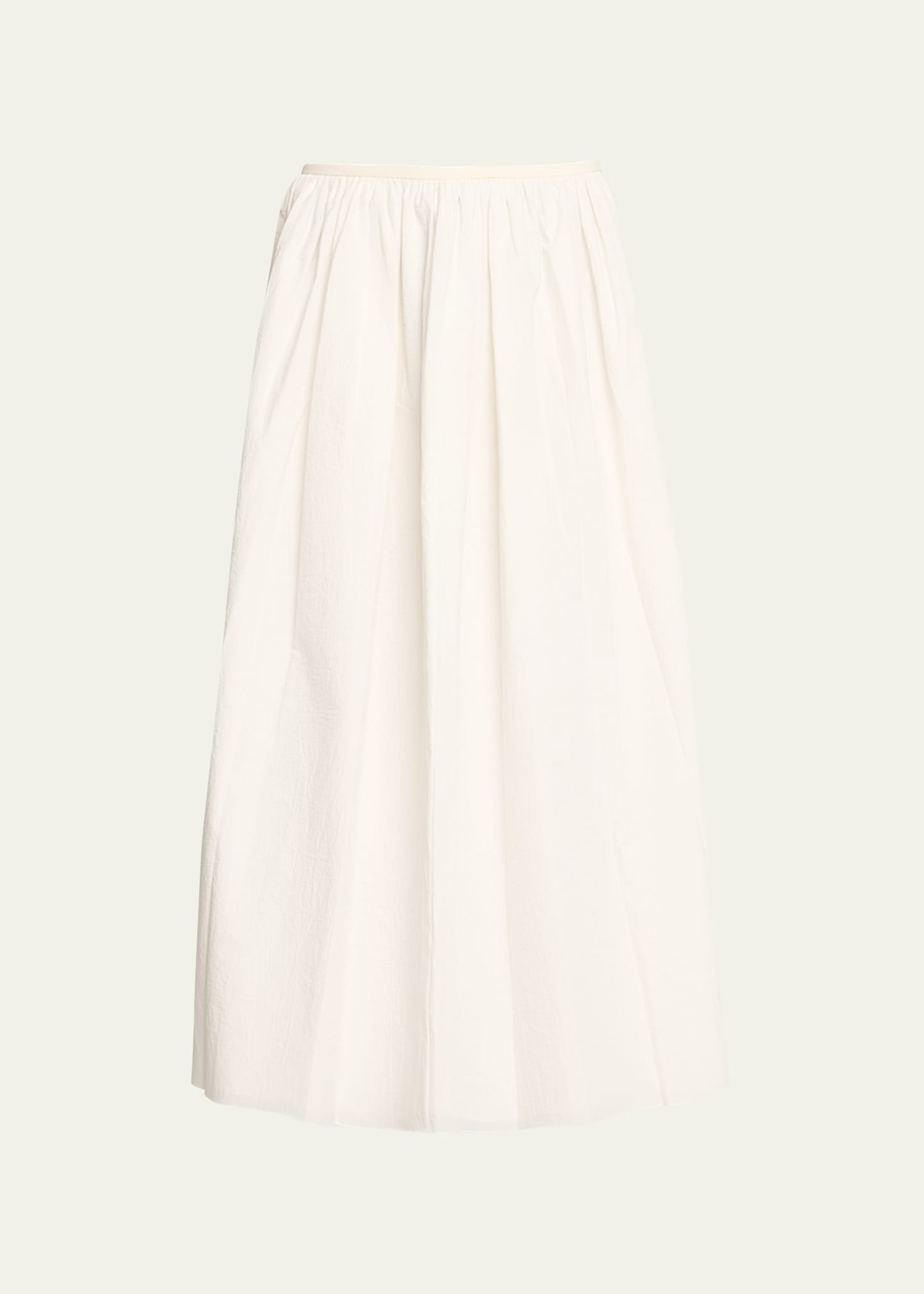 Ashlyn Fallon Pintuck Maxi Skirt In White