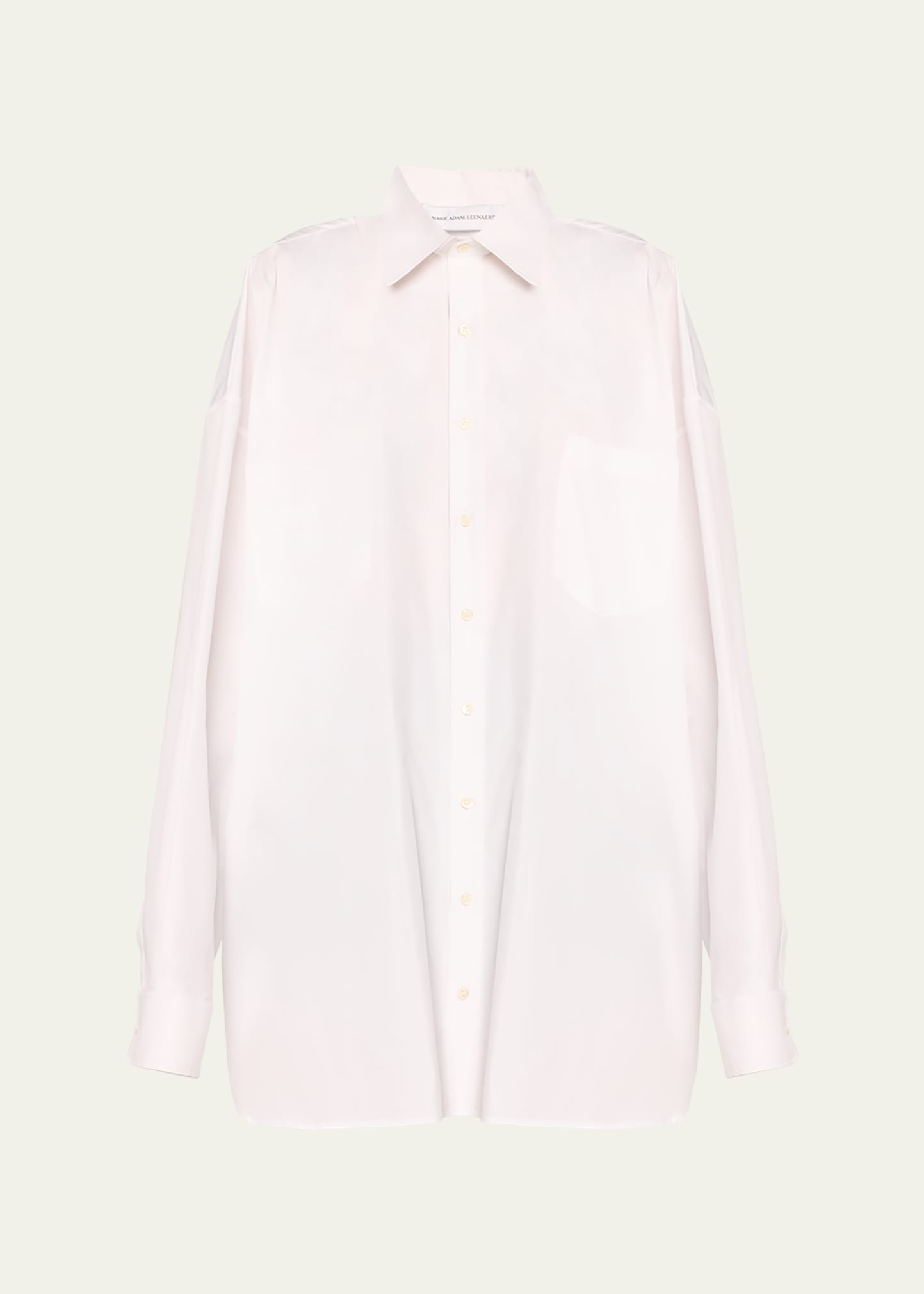 Marie Adam-leenaerdt Fitted-back Oversized Button Down Shirt In 1000 White