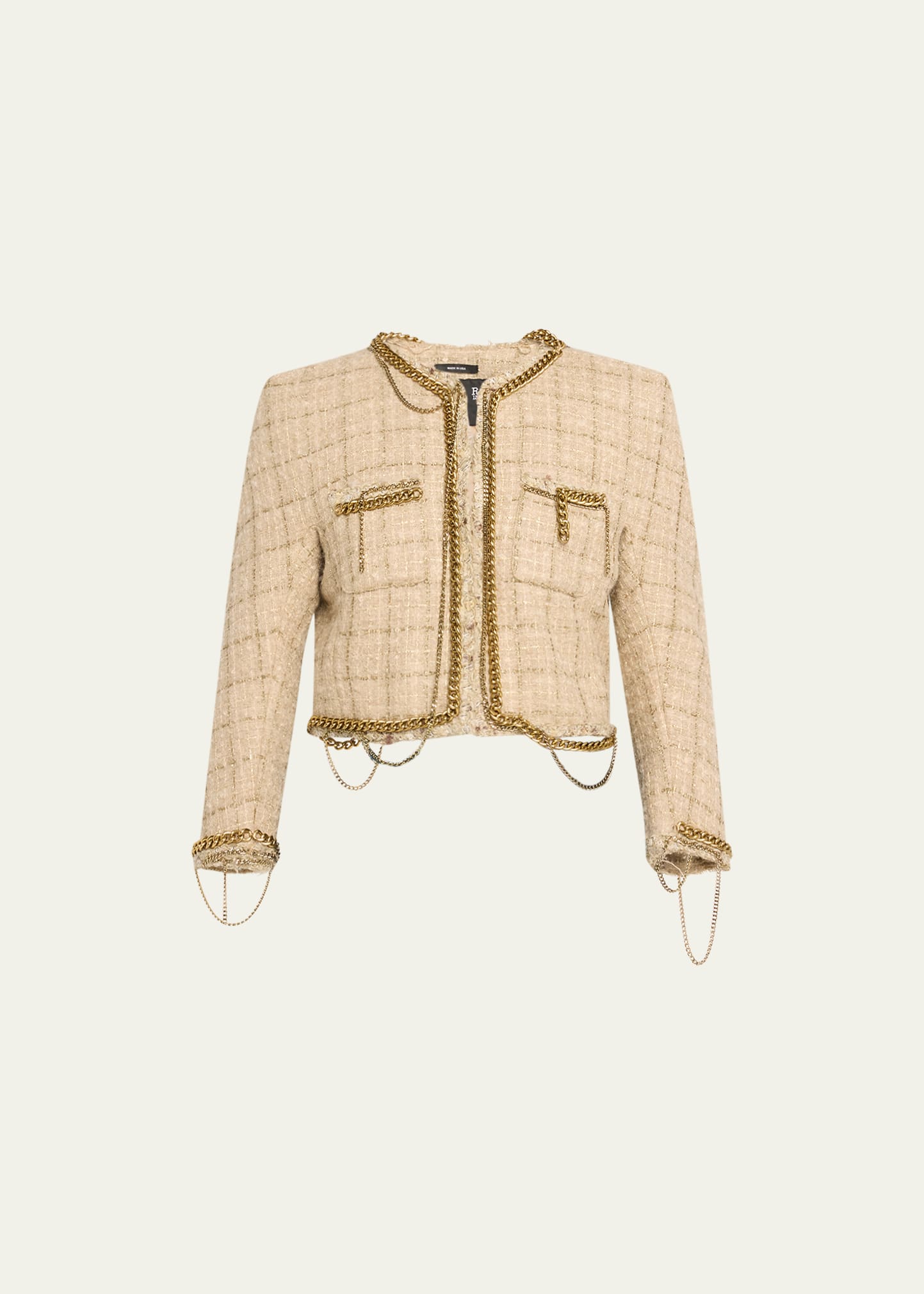 Tweed Chain-Trim Jacket