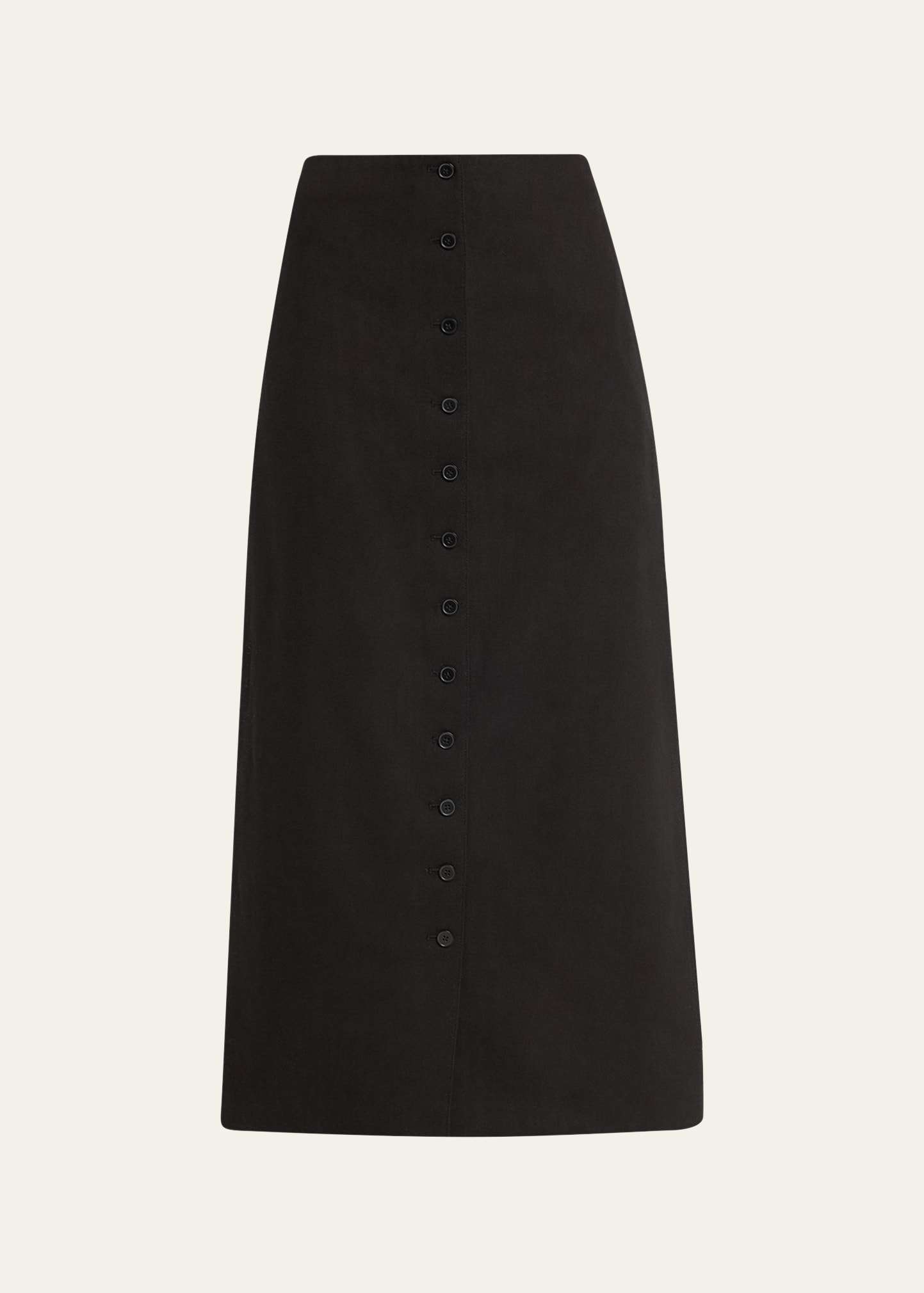Loulou Studio Atri Skirt Buttons Pockets In Black
