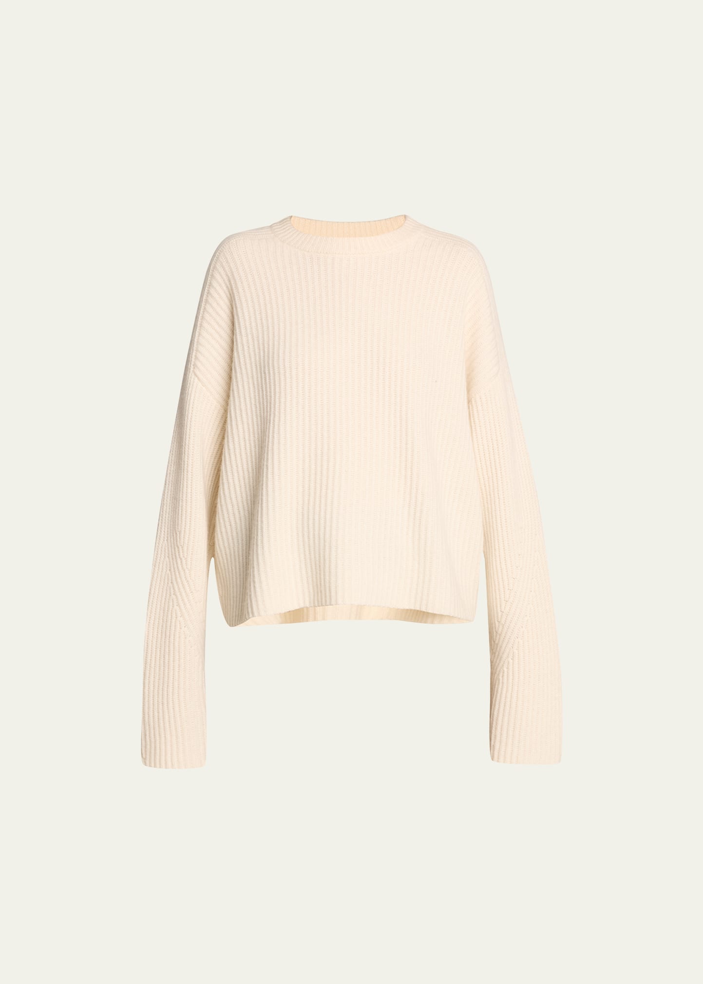 Loulou Studio Ribbed Cashmere Sweater In Ivory