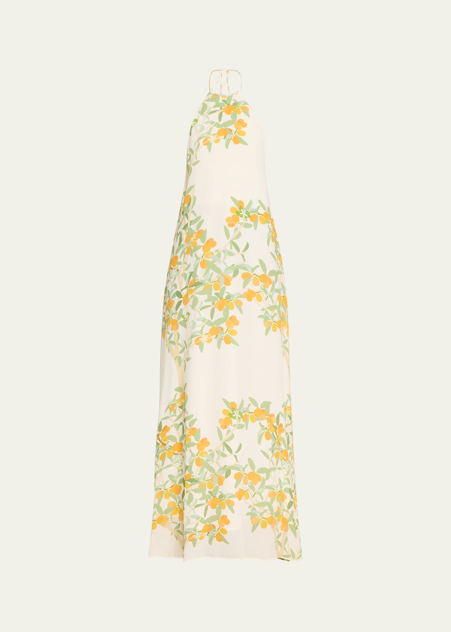 Shop Bernadette Frannie Floral Print Maxi Dress In Kumquat Ivory
