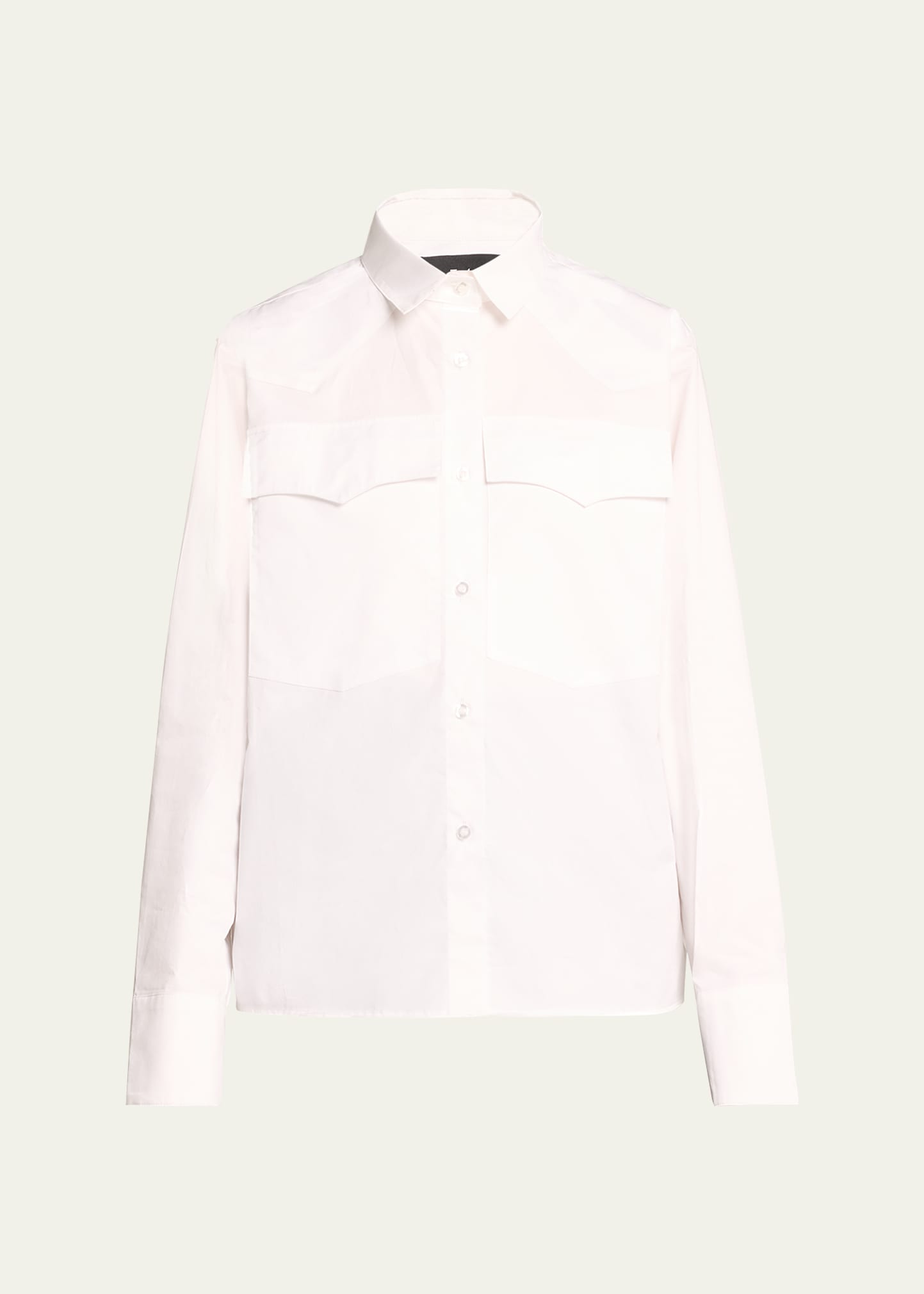 Shop 3x1 Stefy Button-front Shirt In White