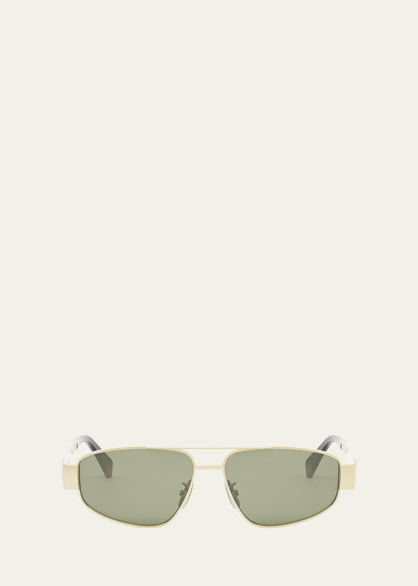Celine Triomphe Metal Aviator Sunglasses In Gold