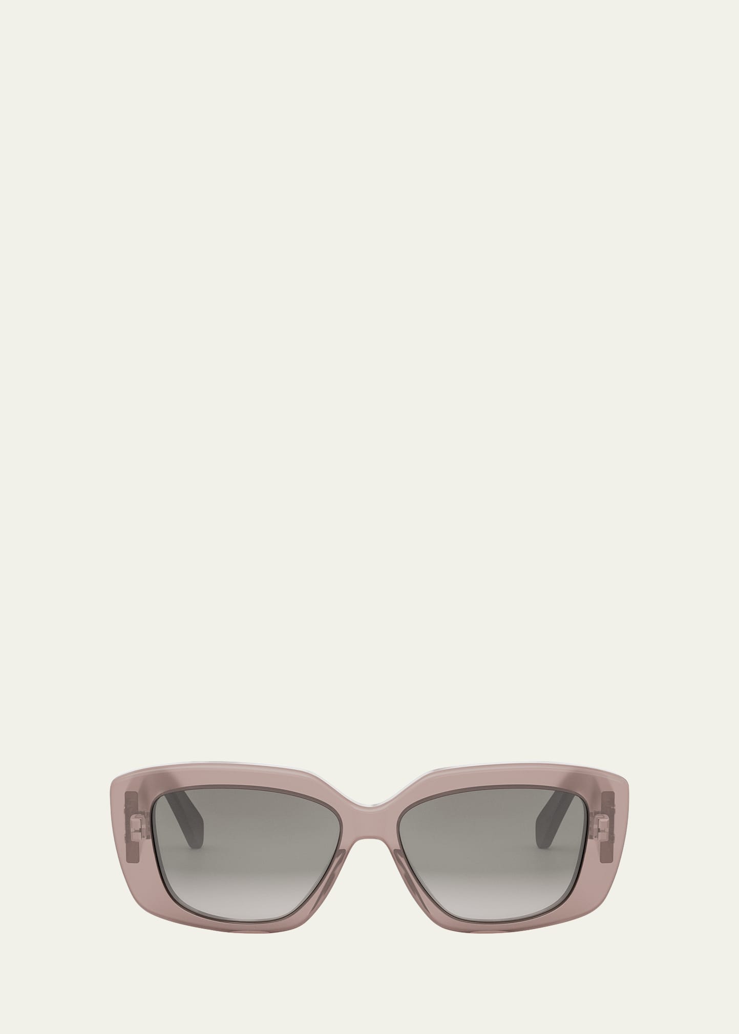 Shop Celine Triomphe Acetate Butterfly Sunglasses In Shiny Light Brown
