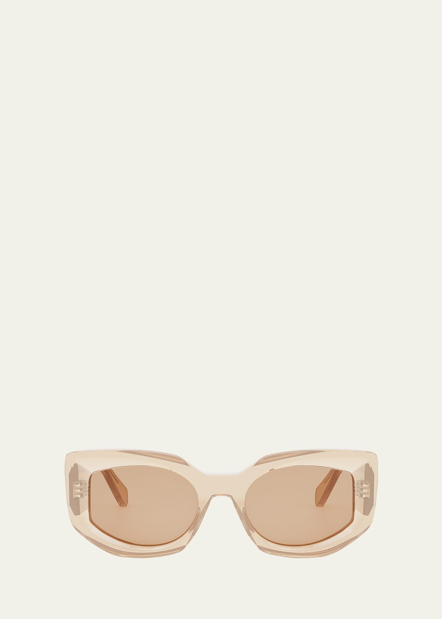 Shop Celine Bold 3 Dots Acetate Butterfly Sunglasses In Shiny Orange