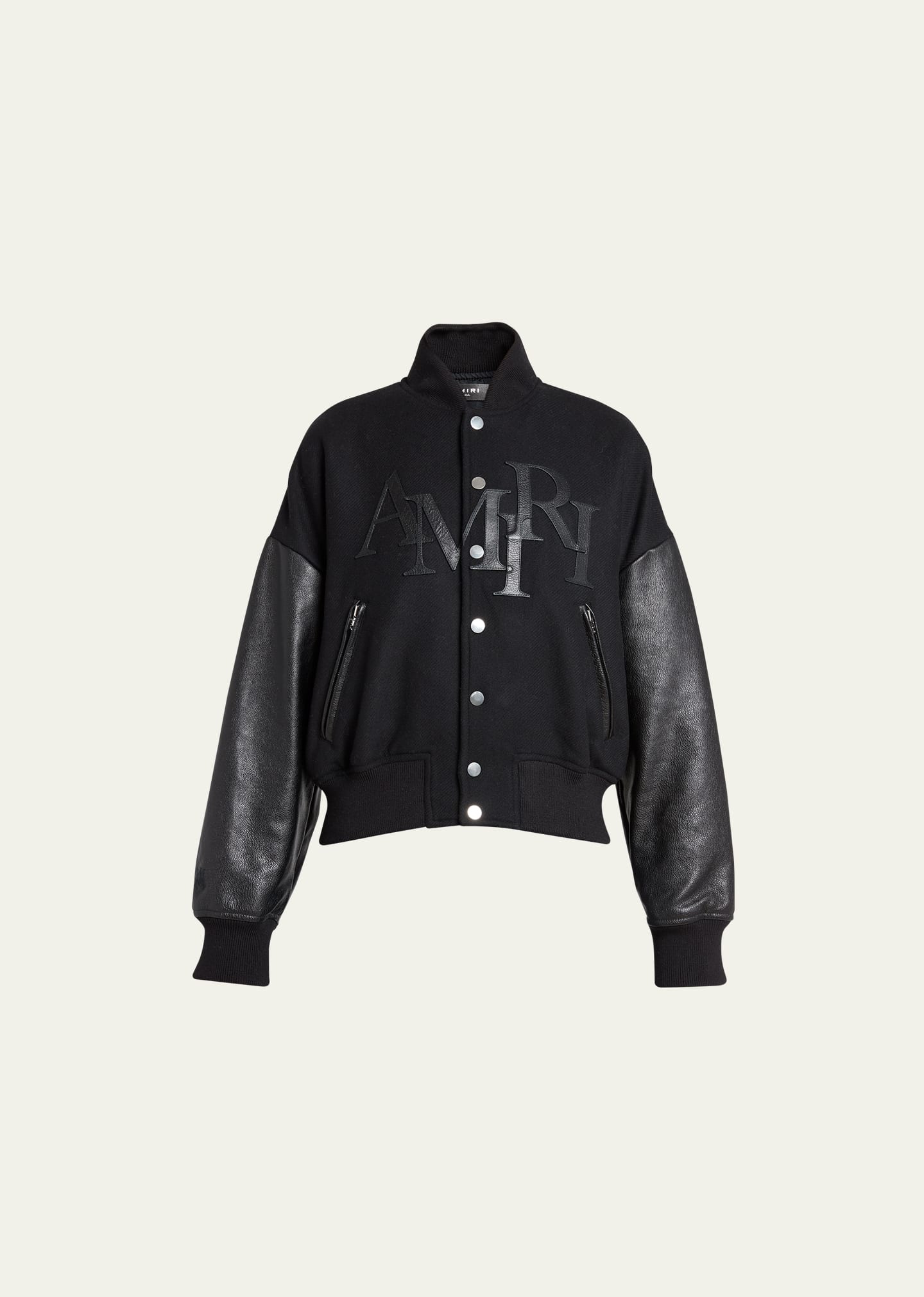 Amiri Staggered Varsity Jacket In Black