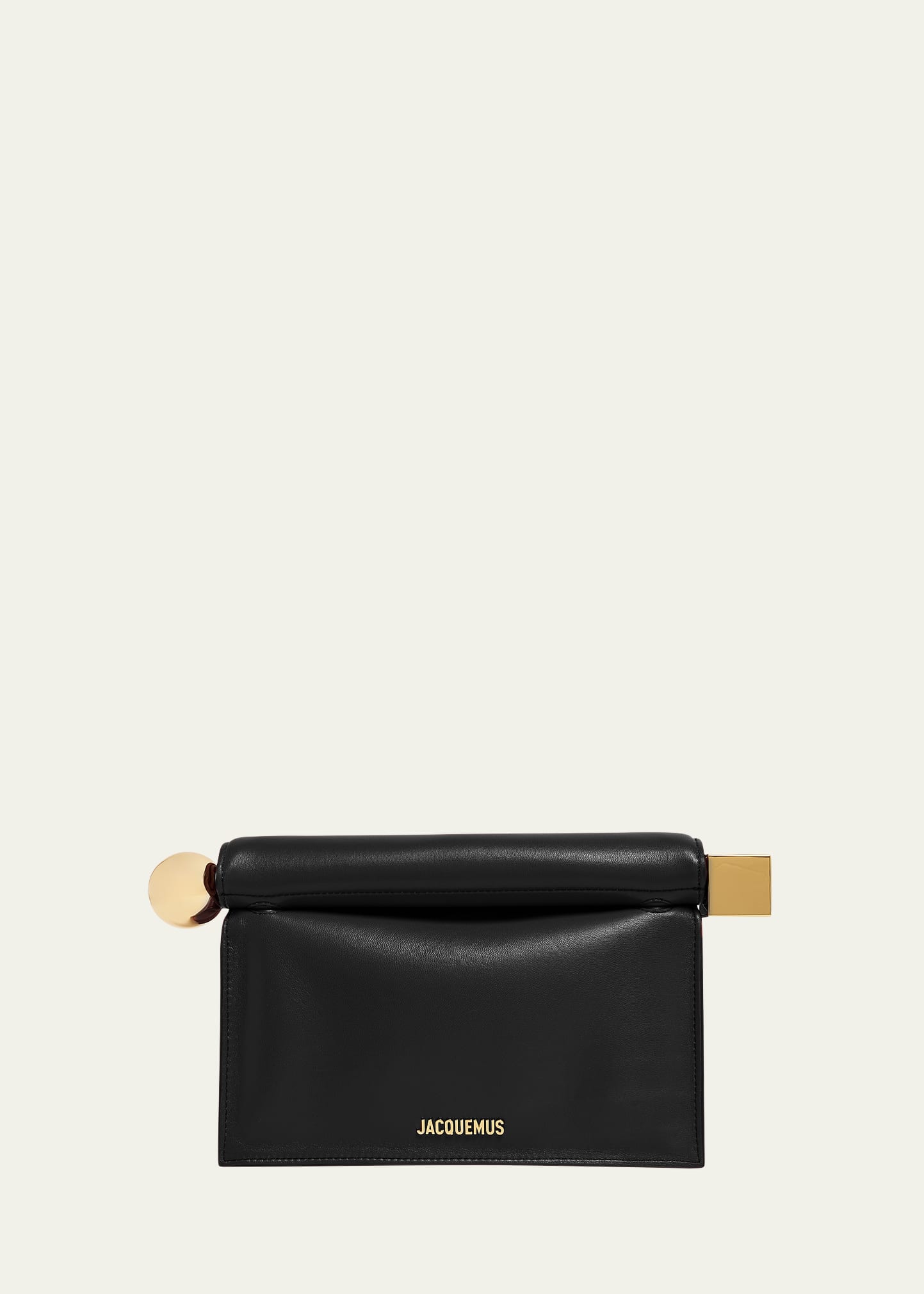Jacquemus La Pochette Rond Clutch Bag In Black