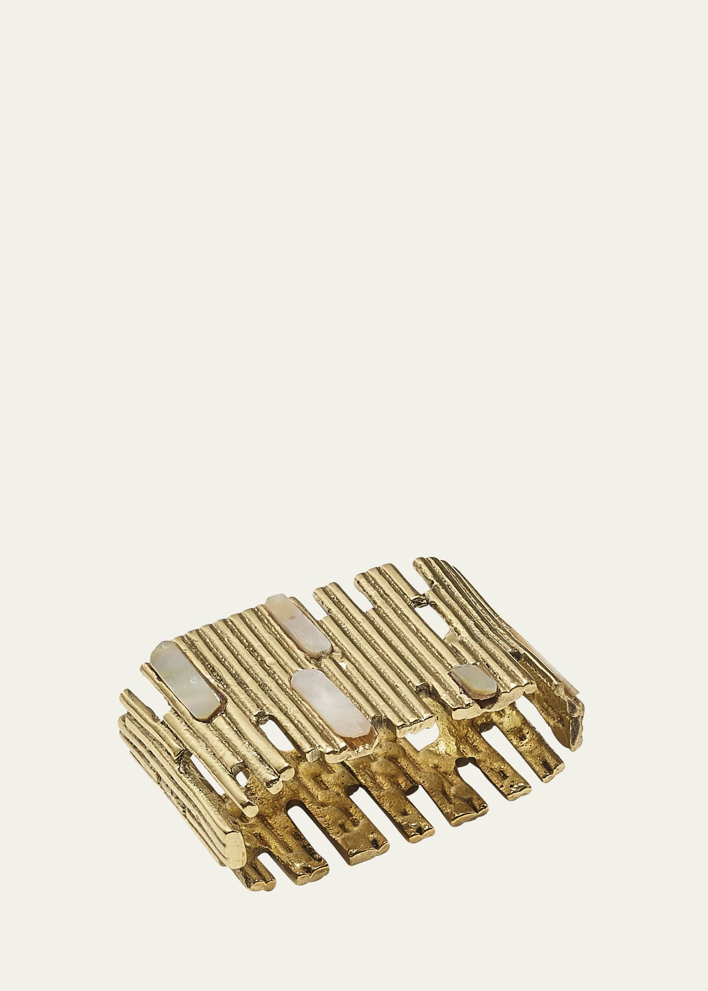 Kim Seybert Gold Matrix Napkin Ring In Gold