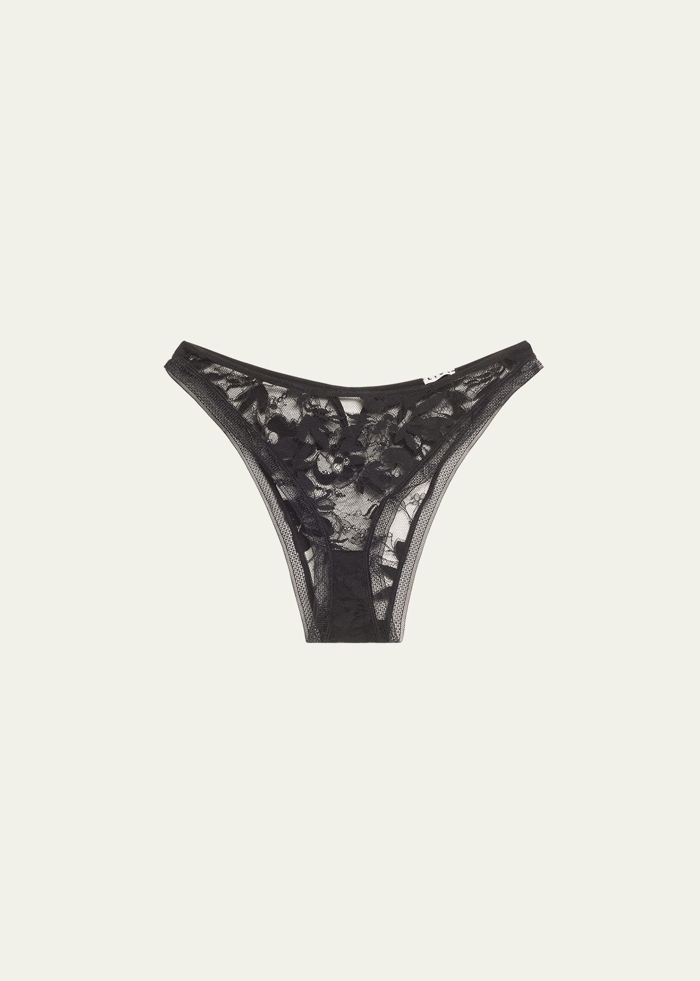 Livy Rolling Hill High-rise Floral Lace Briefs In Black