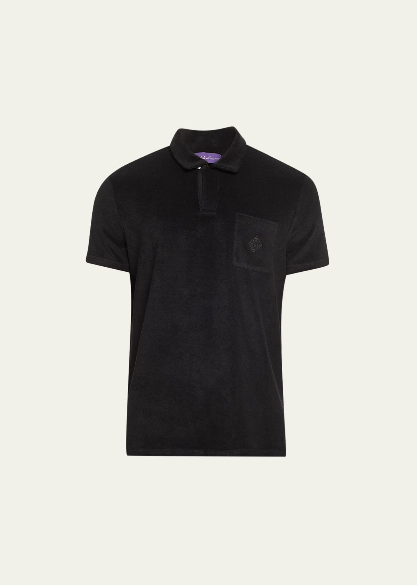 Ralph Lauren Men's Toweling Polo Shirt In Black