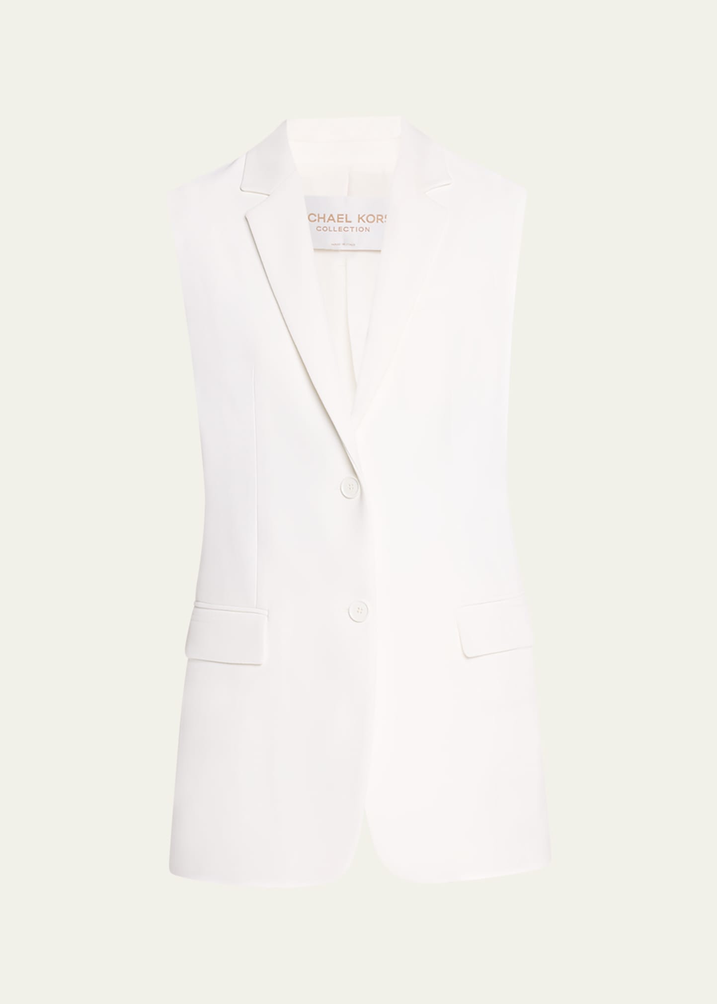 Shop Michael Kors Boyfriend Vest In Optic Whit