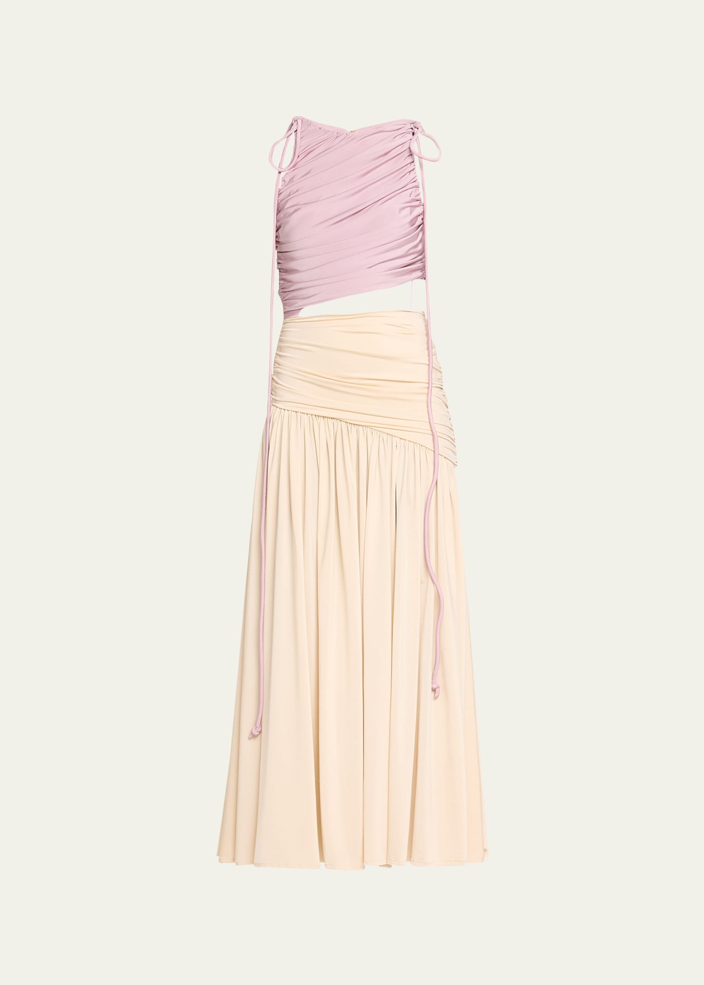 Shop Harbison Nebula Ii Cutout Colorblock Maxi Dress In Ube Pearl Ubp