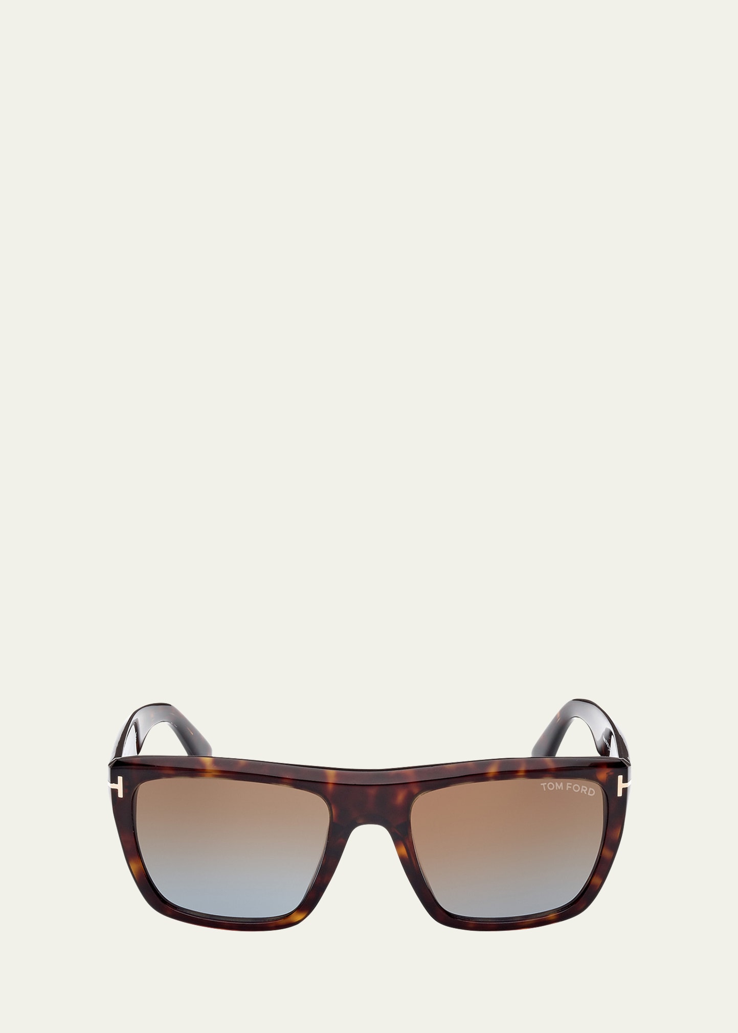 Tom Ford Alberto 55mm Gradient Square Sunglasses In Shiny Rose Gold