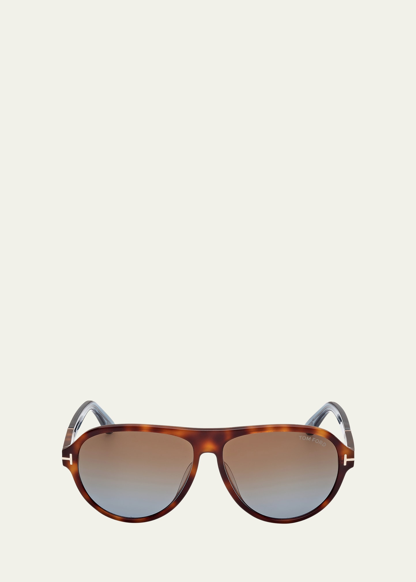 Tom Ford Men's Quincy Photochromic Aviator Sunglasses In Shiny Black, Tran