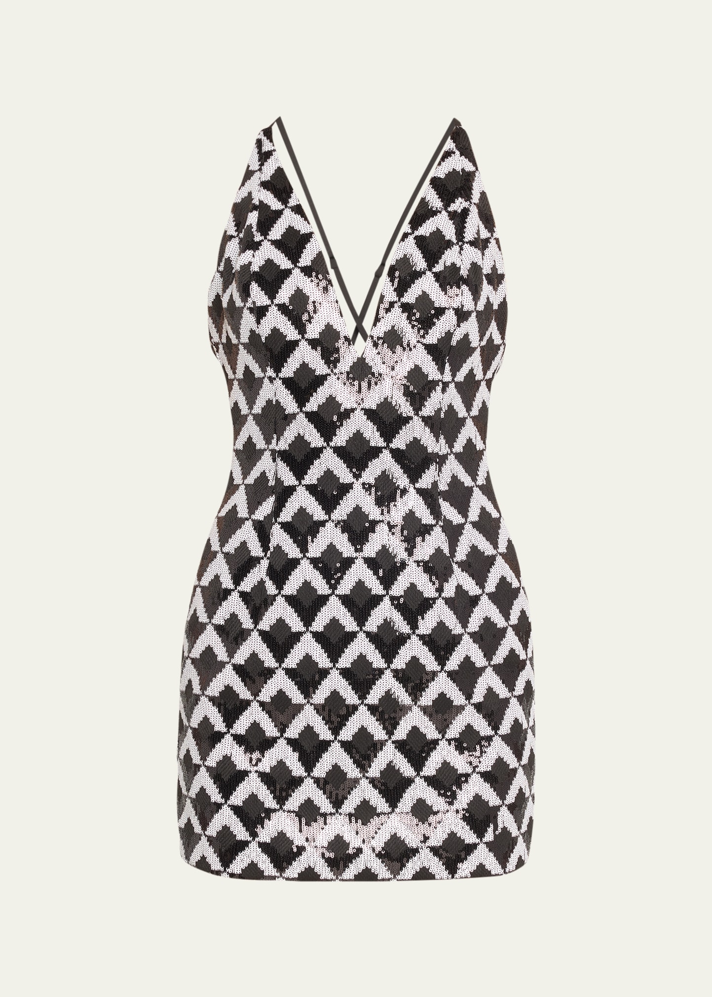 Berkley Sequined Checkmate Mini Dress