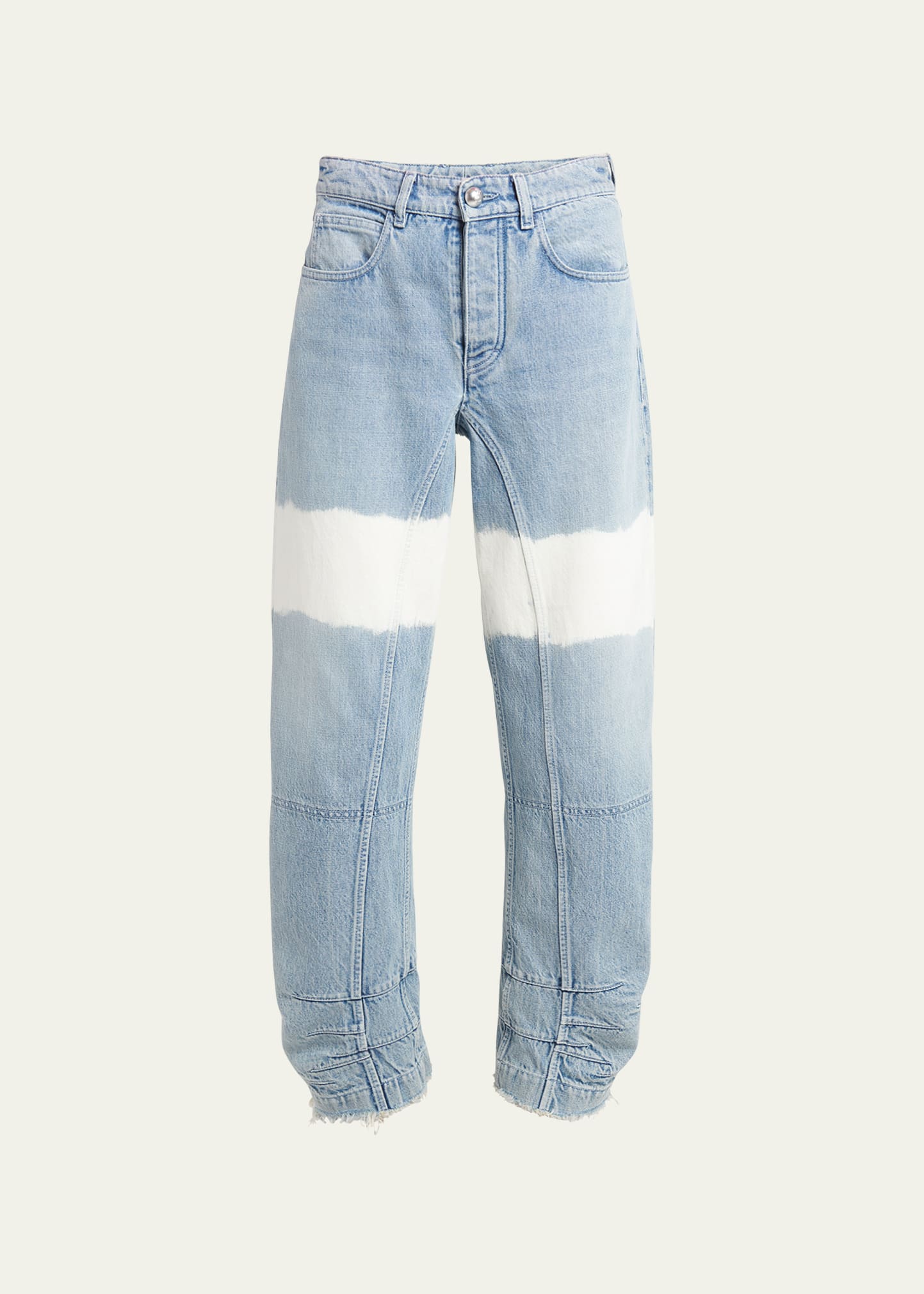 Shop Jil Sander Treated Wide-leg Denim Trousers In Blue Sky
