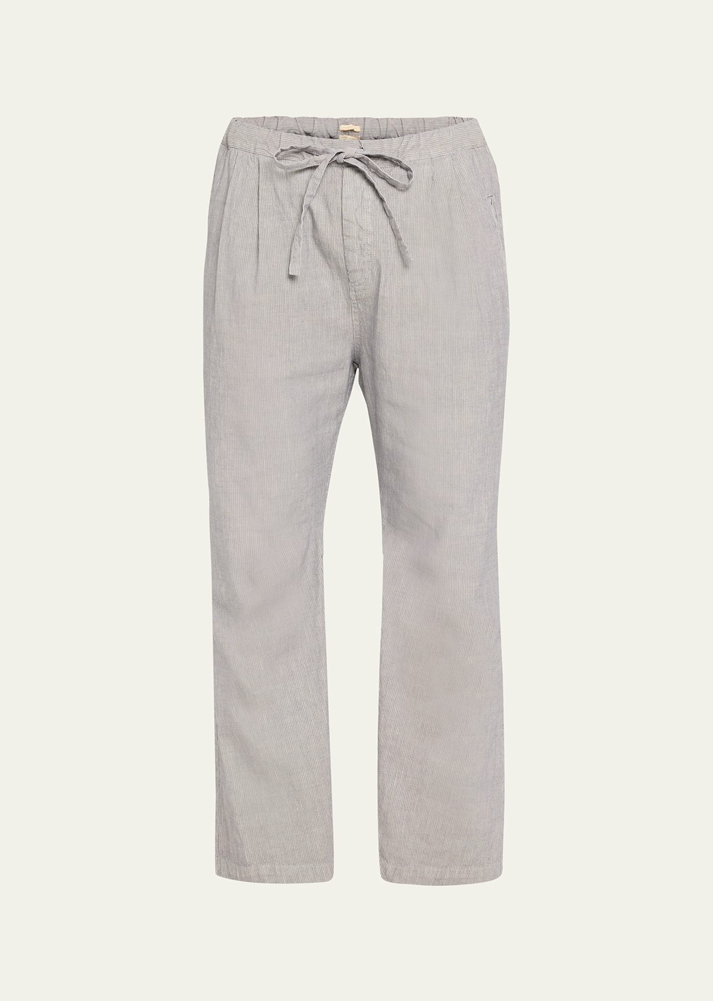 Shop Massimo Alba Men's Cotton-linen Relaxed Fit Drawstring Pants In Calce
