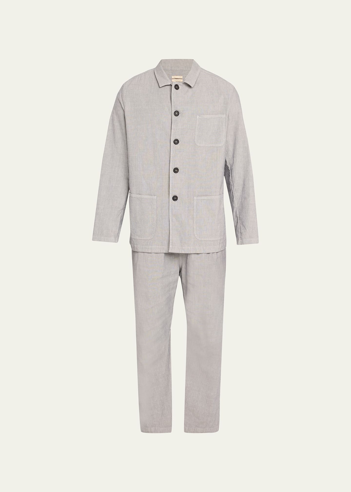 Massimo Alba Men's Cotton-linen Stripe Overshirt In Calce