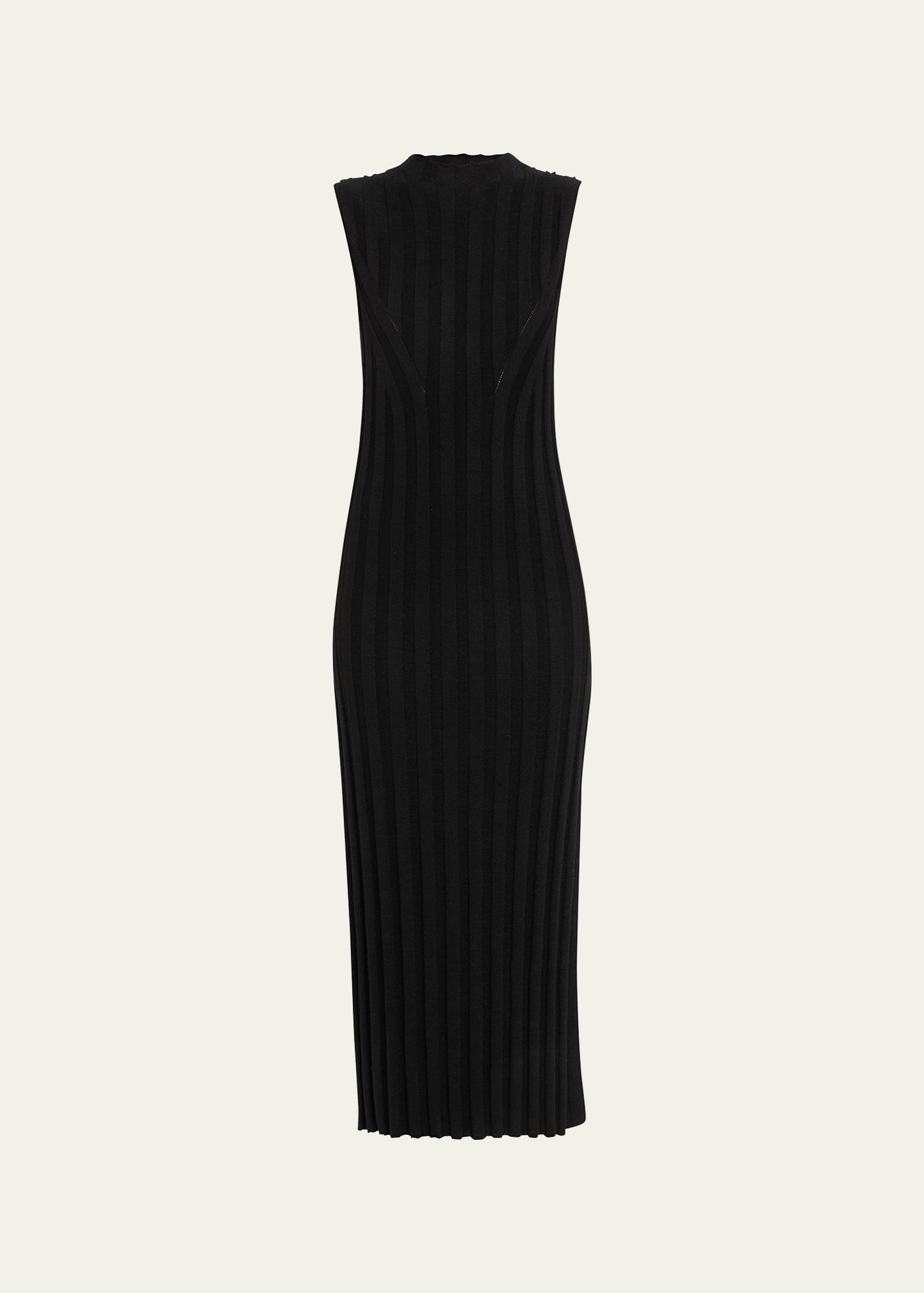 Loulou Studio Mock-neck Knit Midi Dress In Black