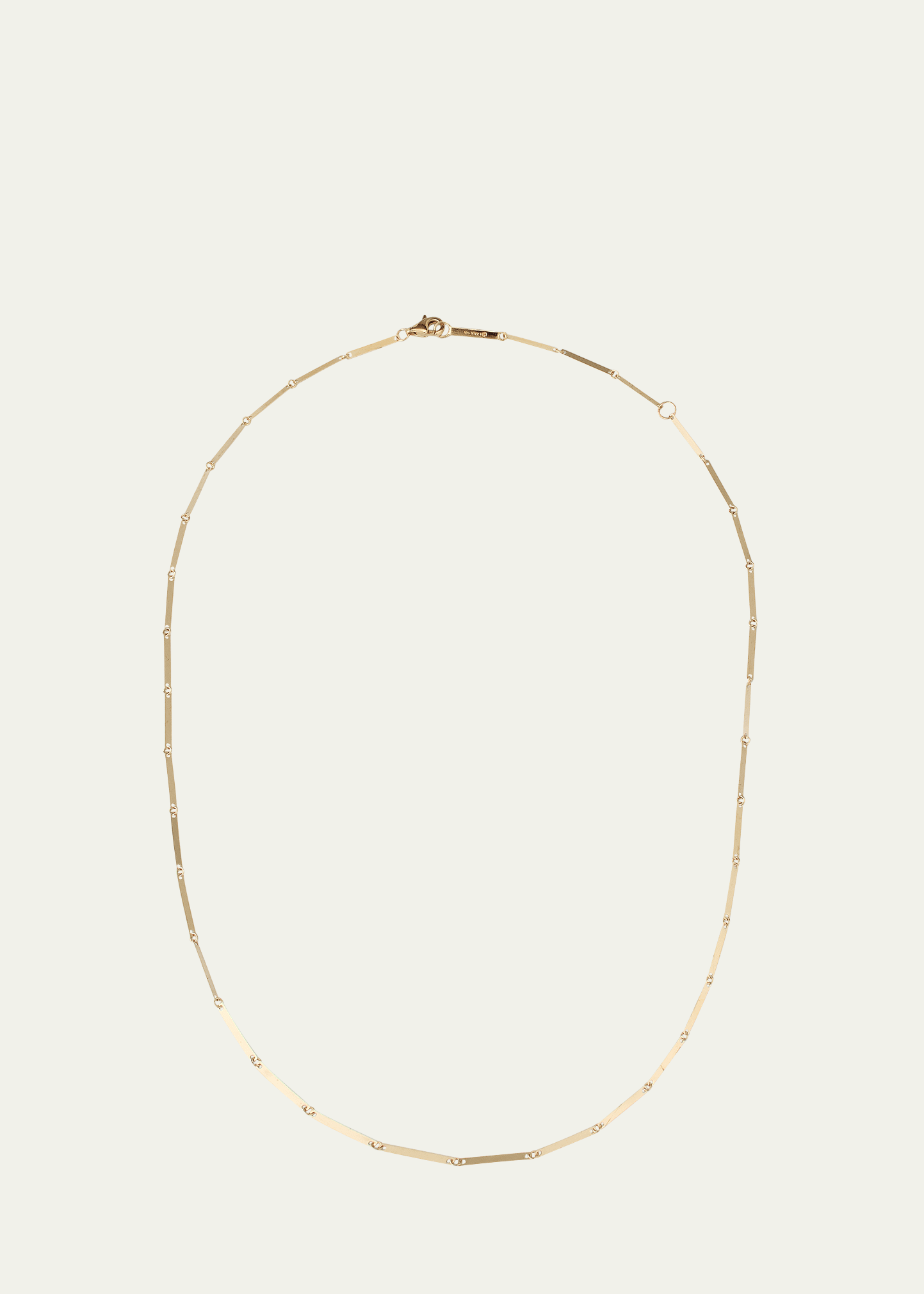 LANA 14K YELLOW GOLD LASER RECTANGLE CHAIN NECKLACE, 18"