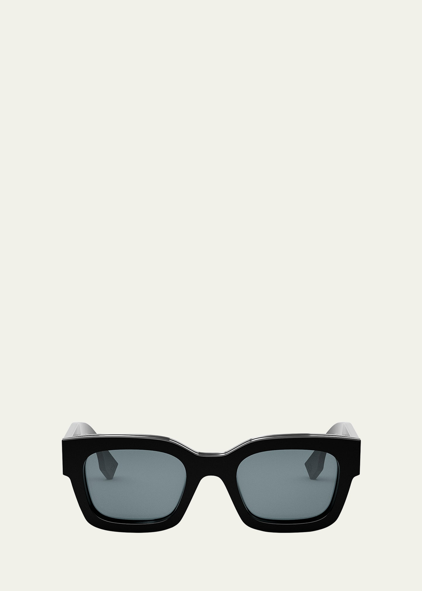 Shop Fendi Signature Acetate Cat-eye Sunglasses In Black