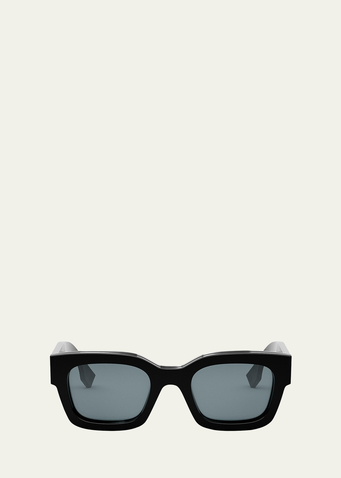 Fendi Signature Acetate Cat-eye Sunglasses In Black
