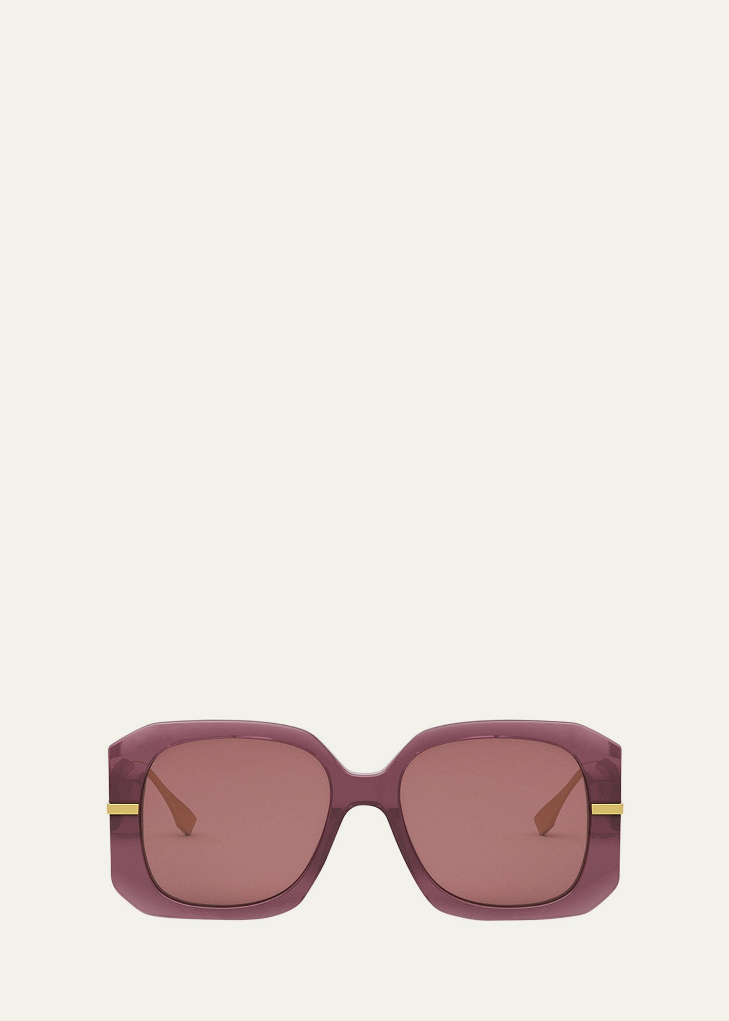 Shop Fendi Graphy Anagram Butterfly Acetate Sunglasses In Burgundy