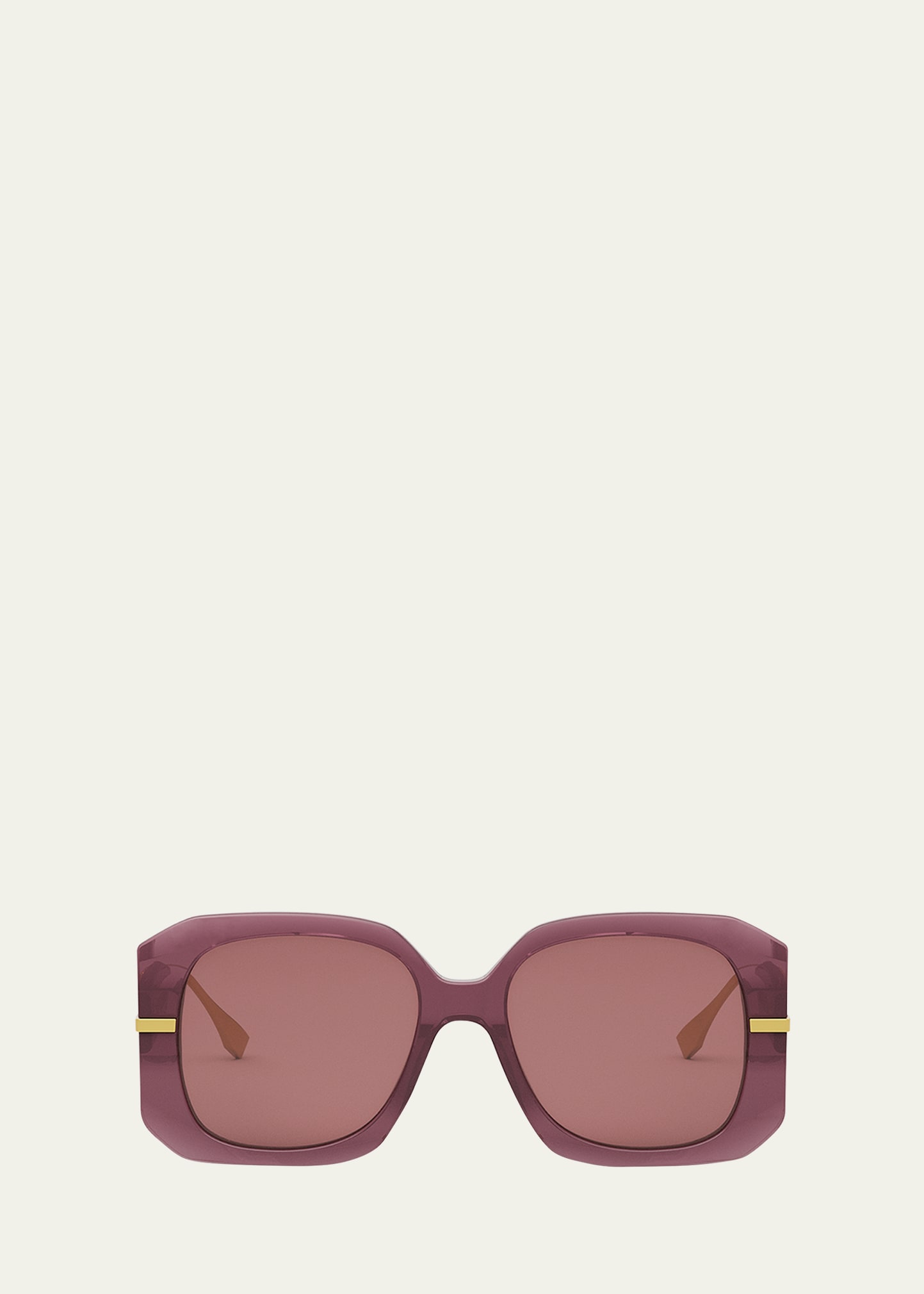 Fendi Graphy Anagram Butterfly Acetate Sunglasses In Burgundy