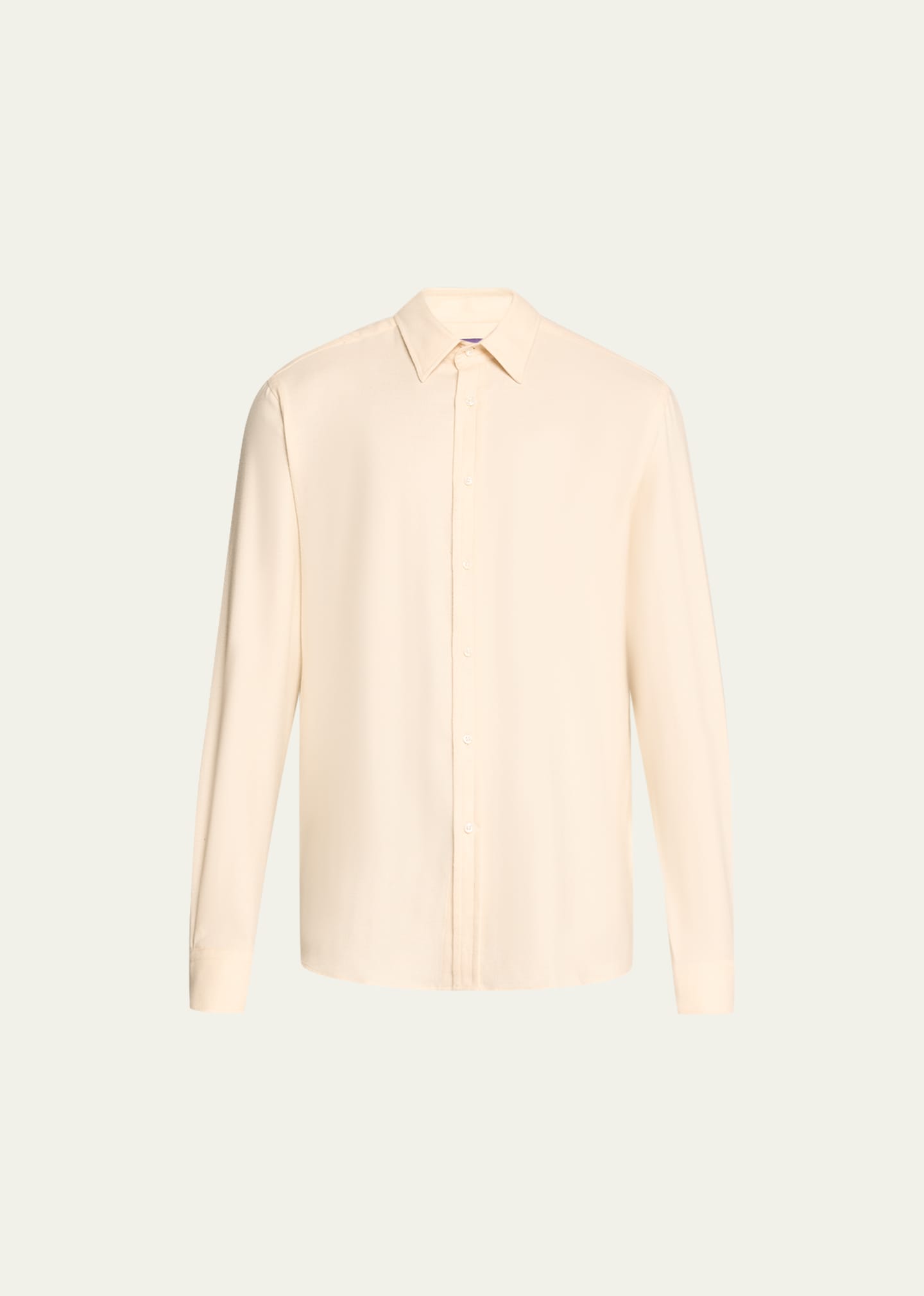 Ralph Lauren Men's Harrison Luxe Brushed Cotton Sport Shirt In Cream