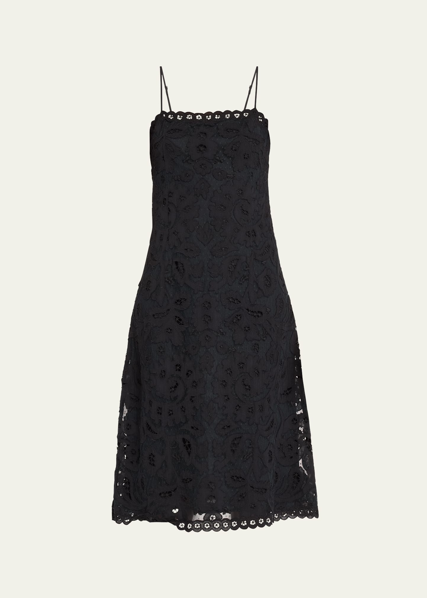 Shop Sea Lovina Embroidered Slip Dress In Black