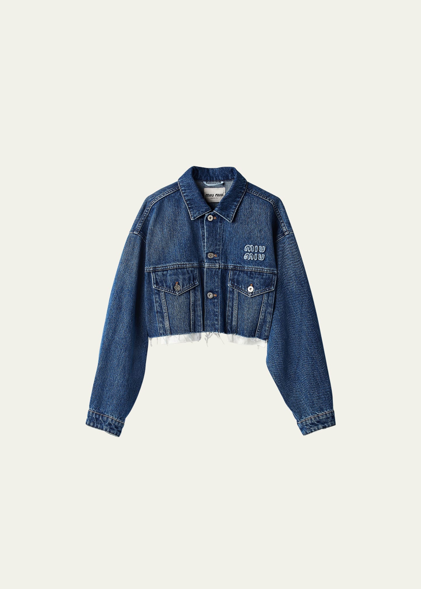 Miu Miu Denim Puffer Jacket in Blue | Smart Closet