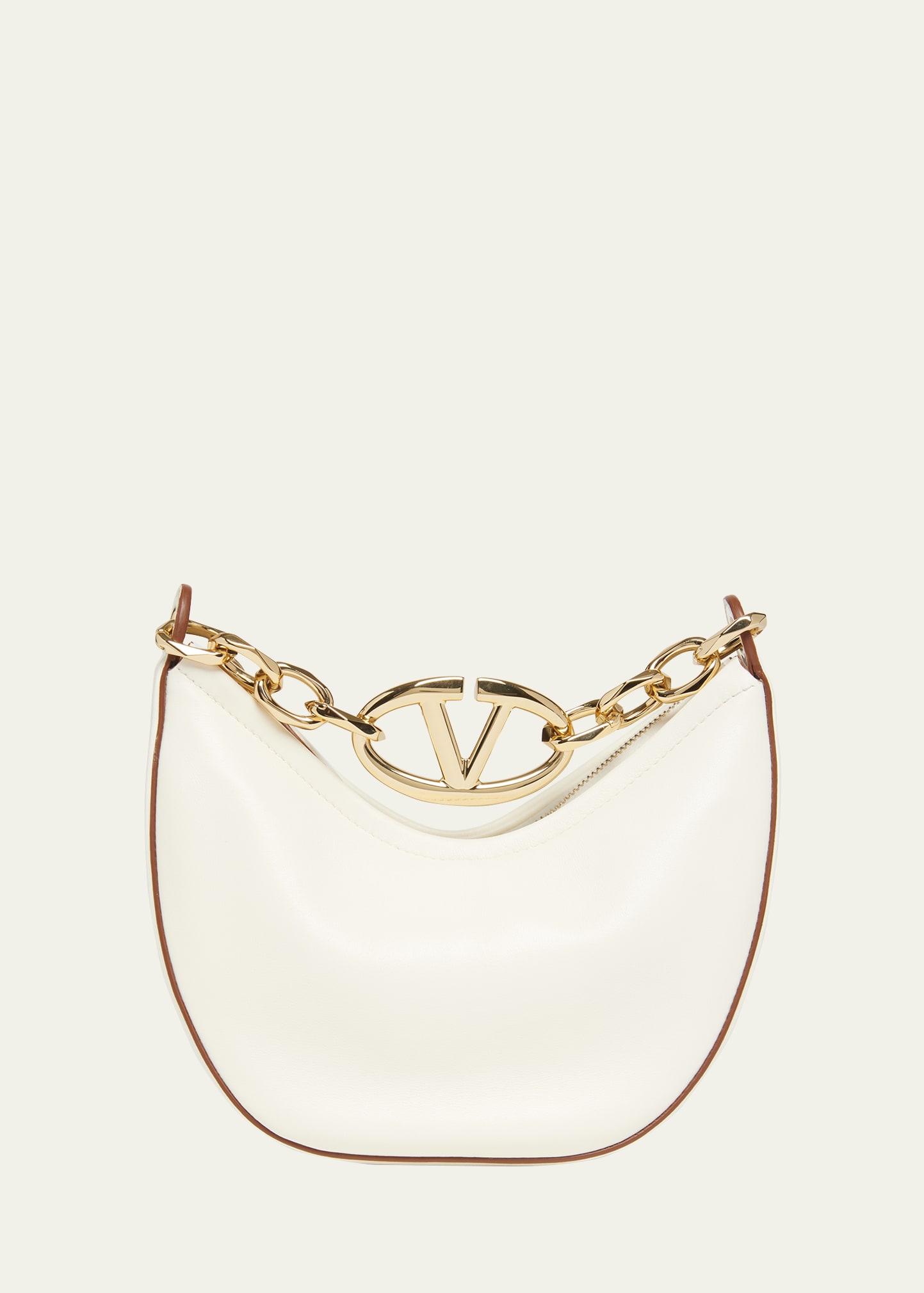Valentino Vlogo Moon Hobo Bag In 098 Ivory