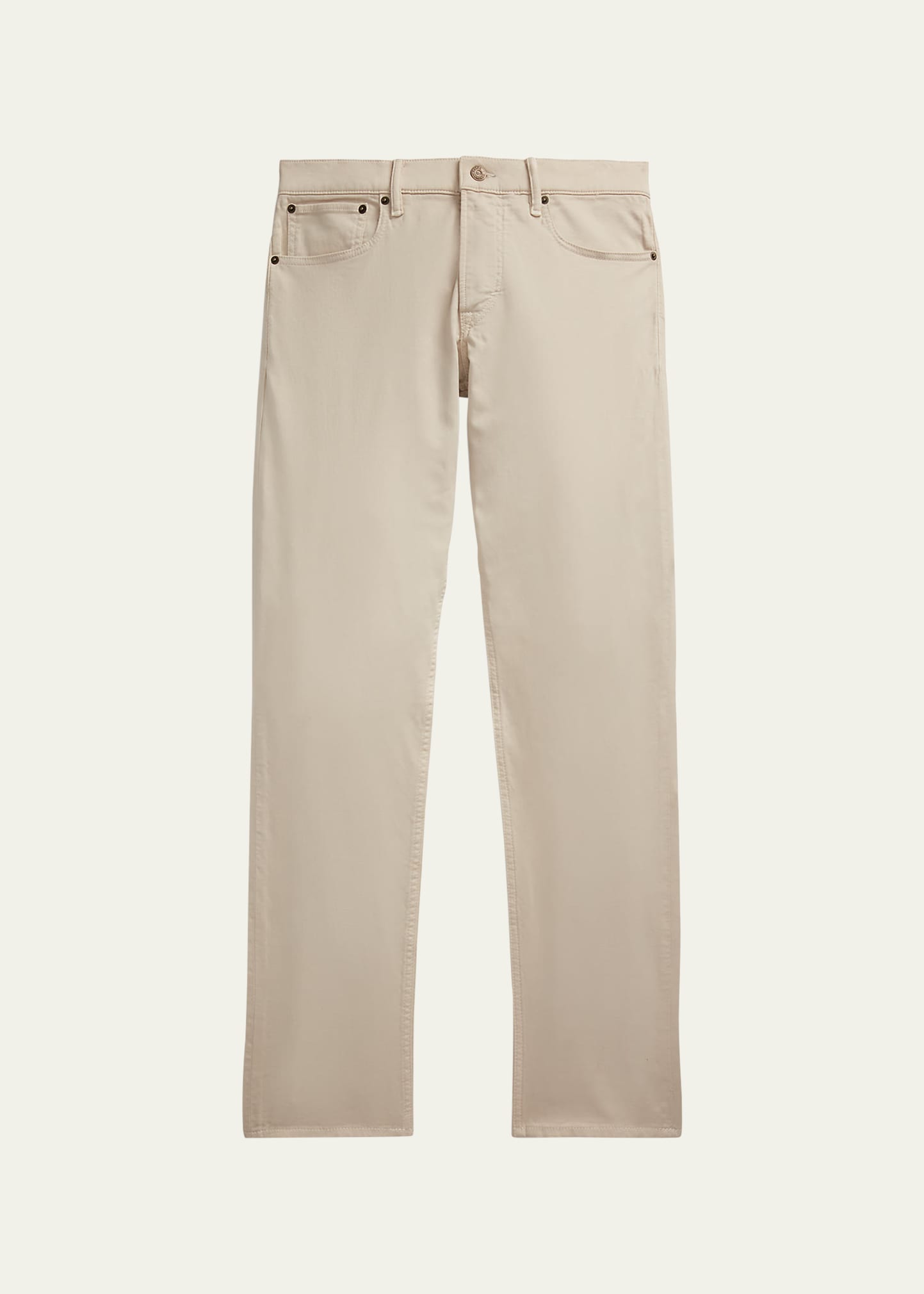 Ralph Lauren Men's Lightweight Cotton 5-pocket Pants In Cream