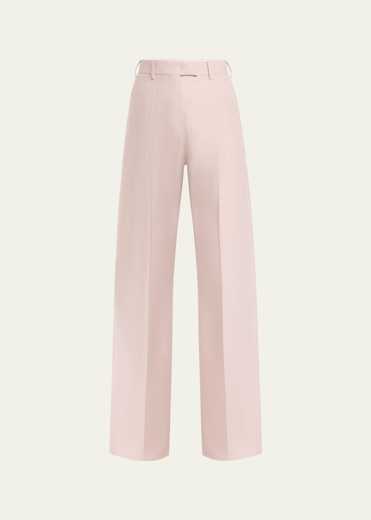 Valentino Wide-leg Trousers With Pleated Front In Mauve