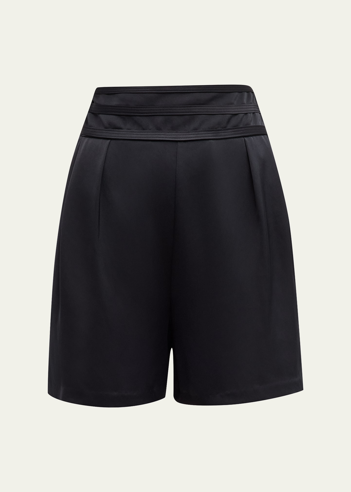 Shop Ramy Brook Joss Satin Shorts In Black